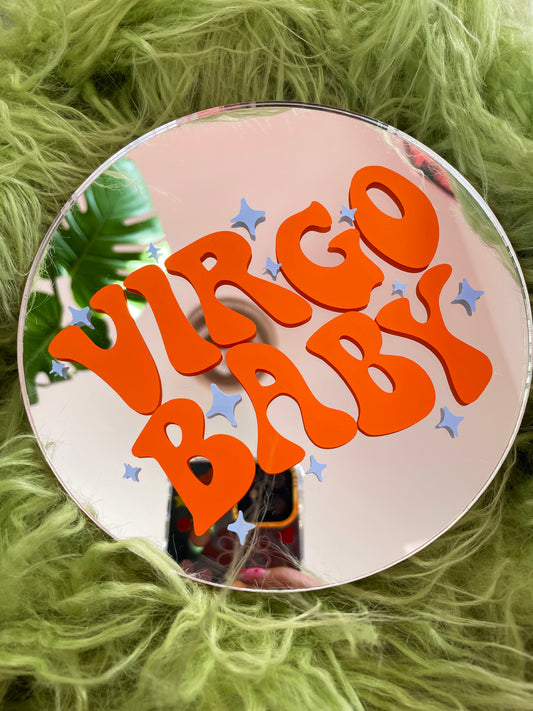Virgo Baby Disc Mirror - PrintedWeird