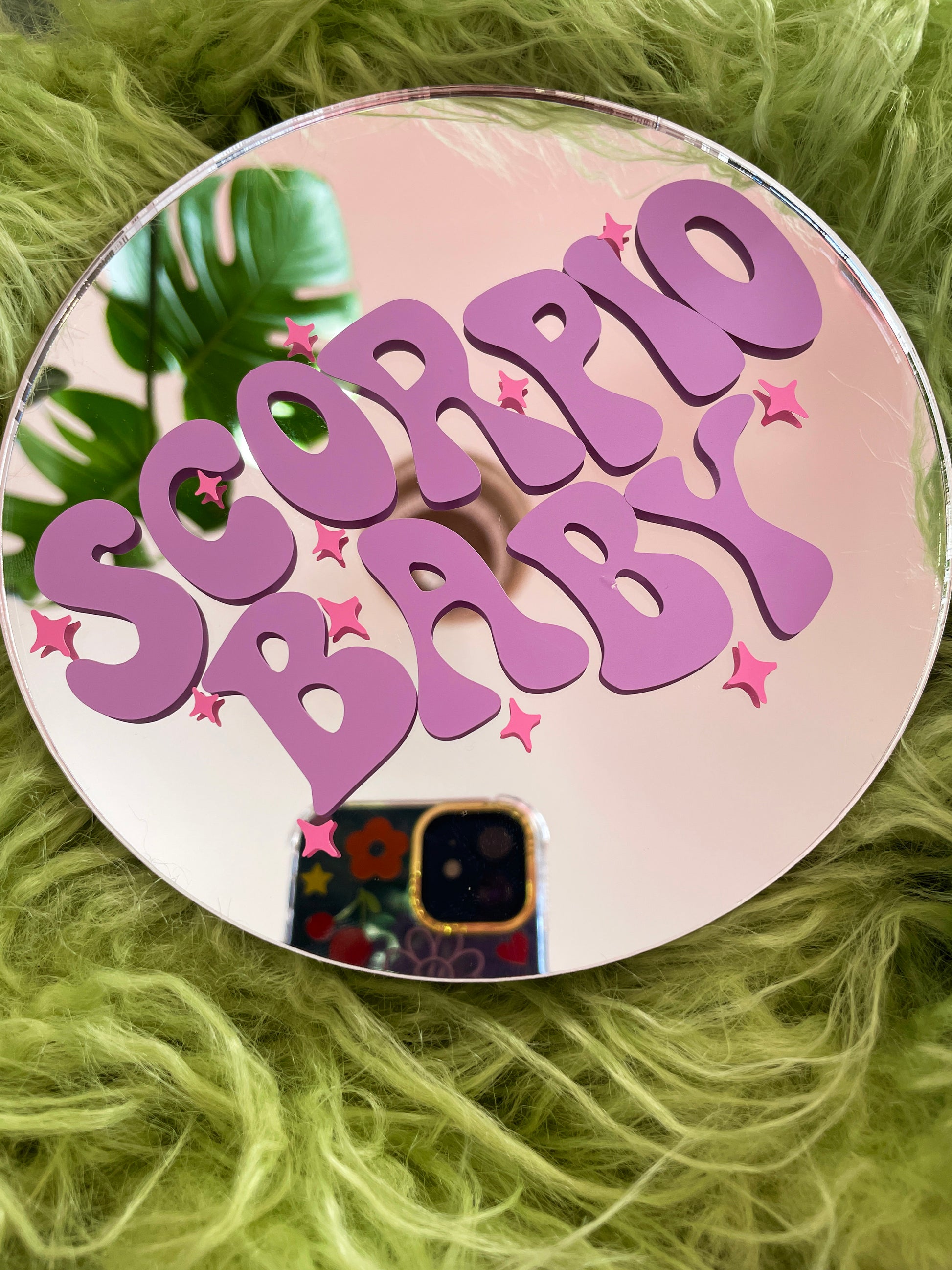 Scorpio Baby Disc Mirror - PrintedWeird