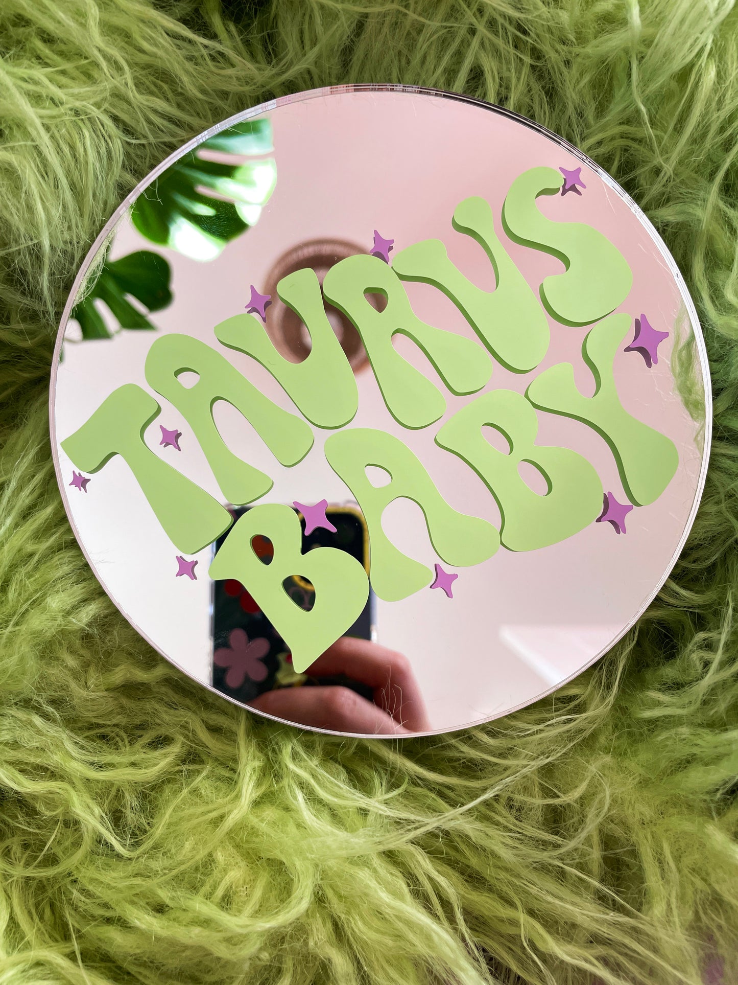 Taurus Baby Disc Mirror - PrintedWeird