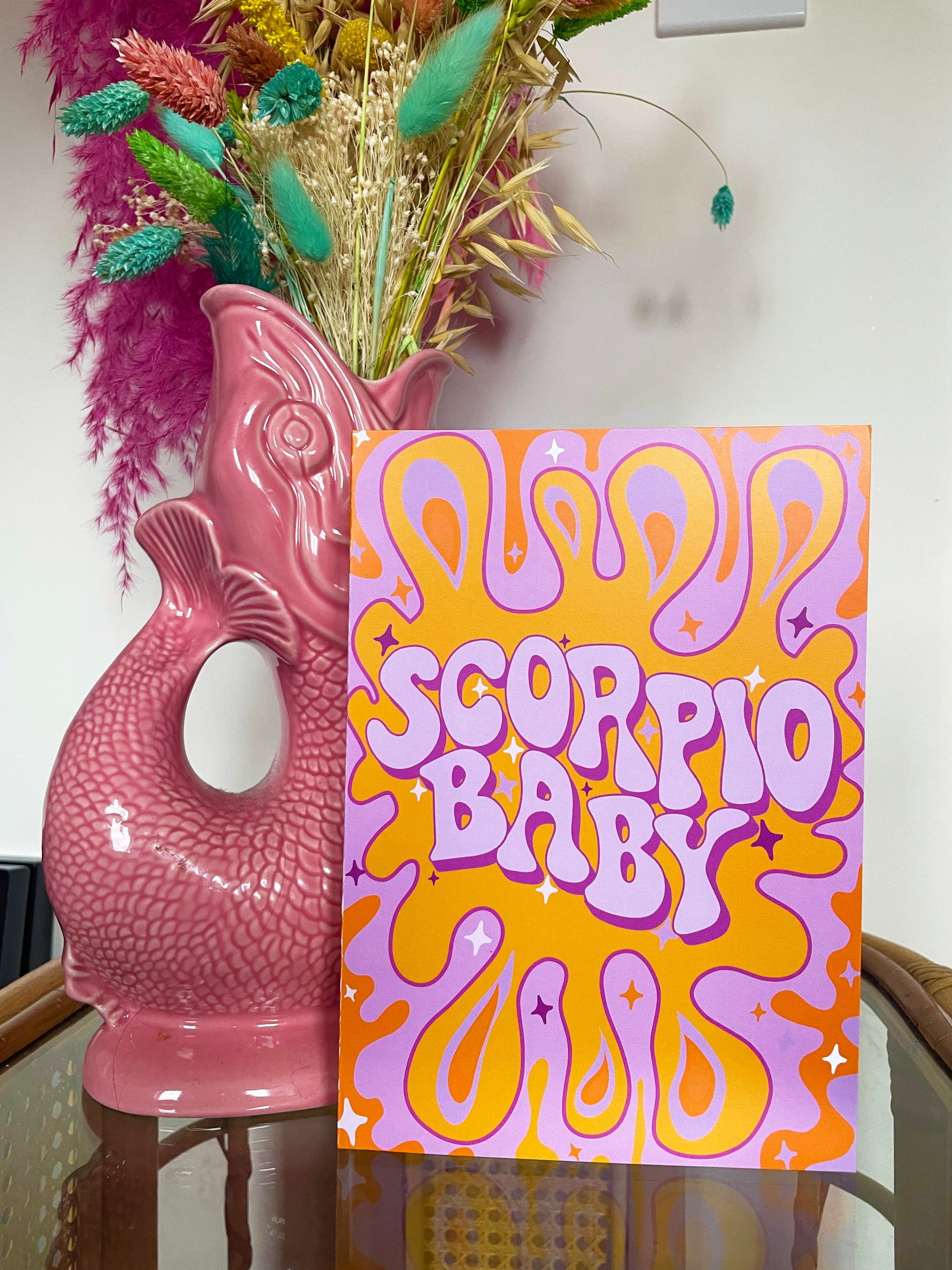 Scorpio Baby Star Sign Greeting Card - PrintedWeird
