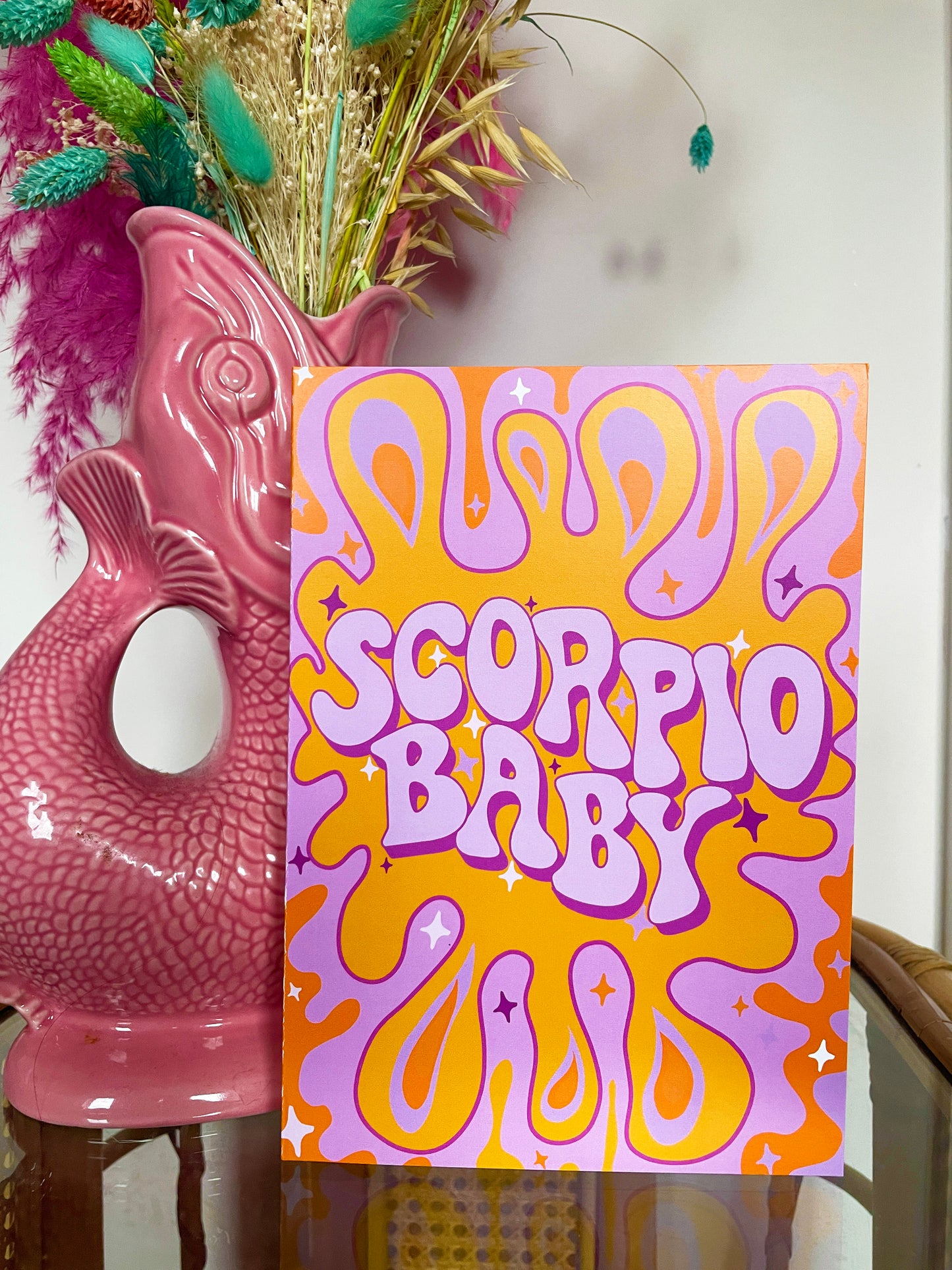 Scorpio Baby Star Sign Greeting Card - PrintedWeird
