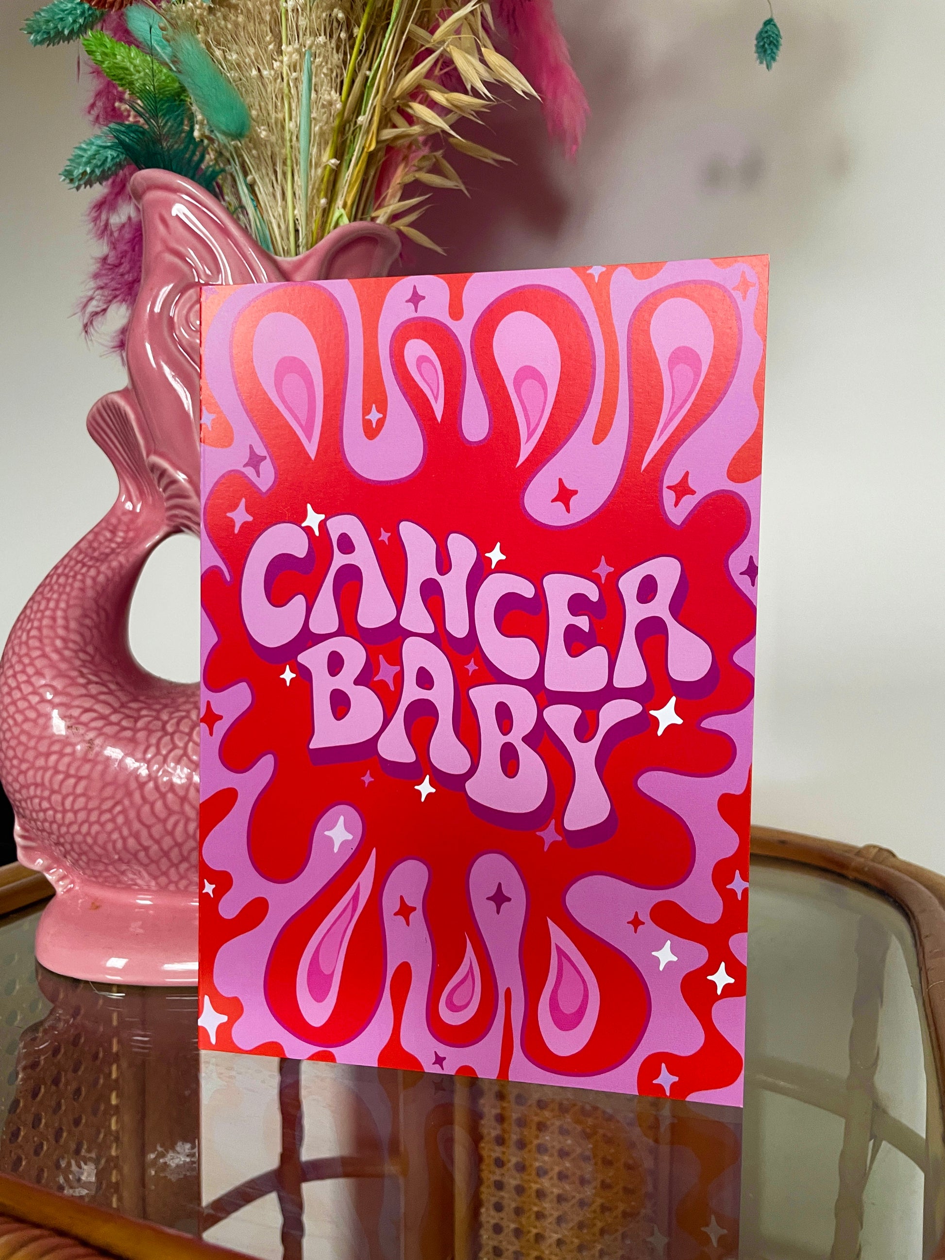Cancer Baby Star Sign Greeting Card - PrintedWeird