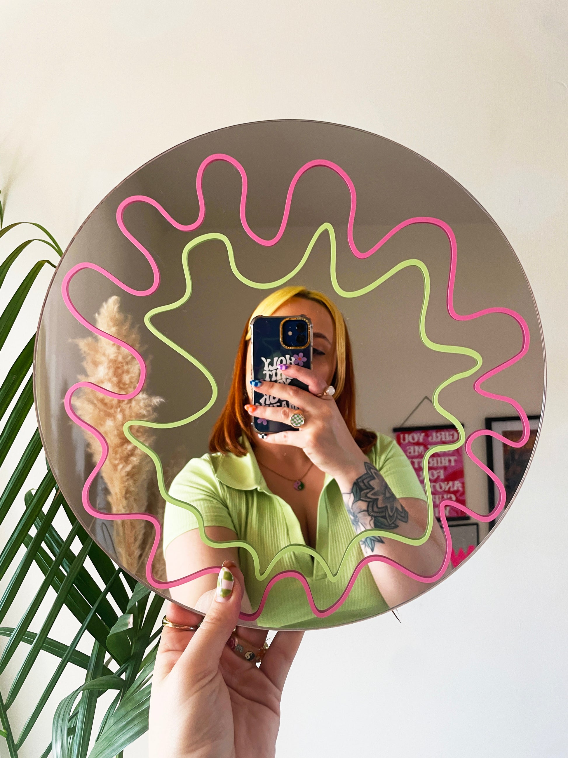 Squiggle Circle Mirror - PrintedWeird