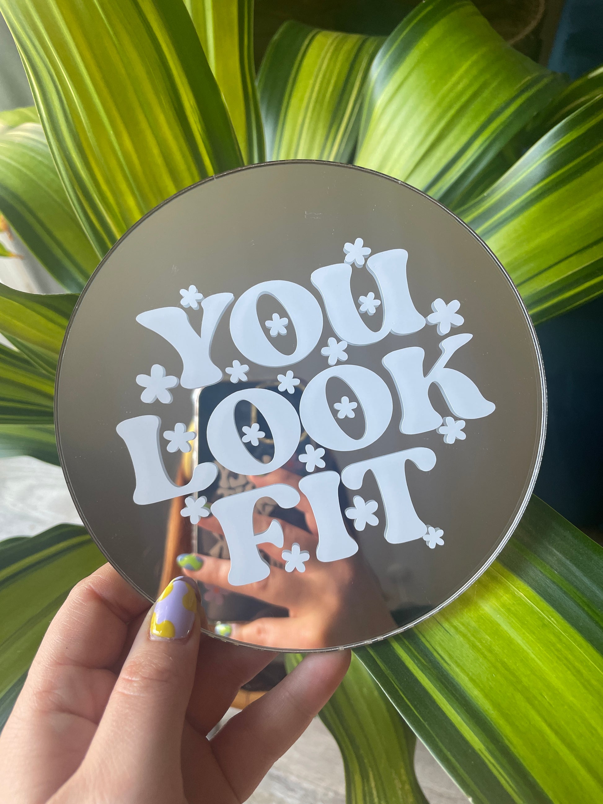 You Look Fit Disc Mirror - PrintedWeird