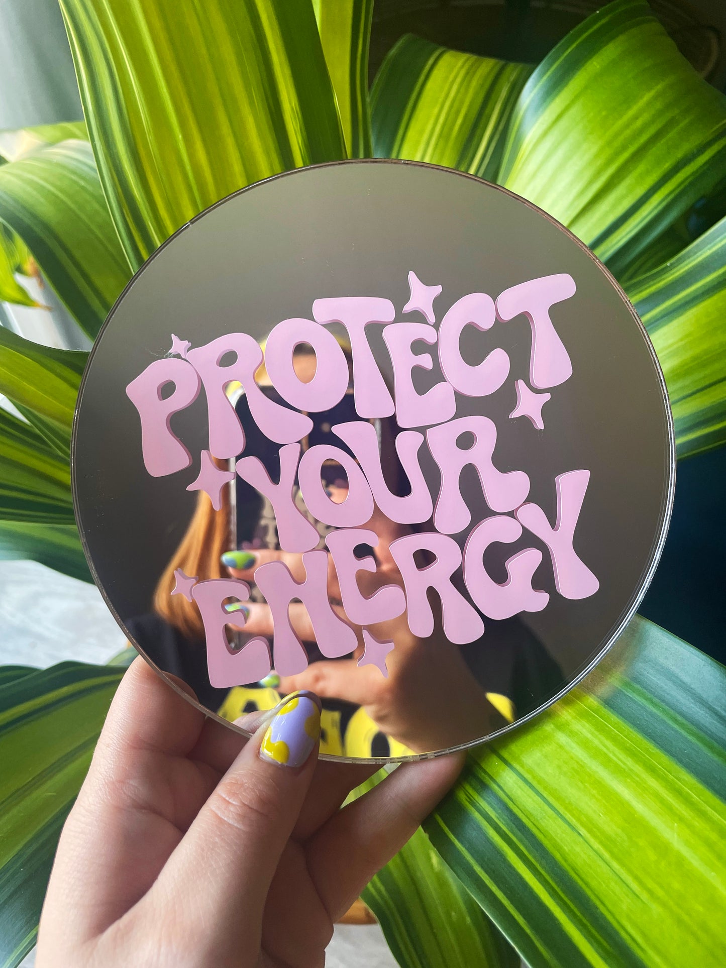 Protect Your Energy Disc Mirror - PrintedWeird