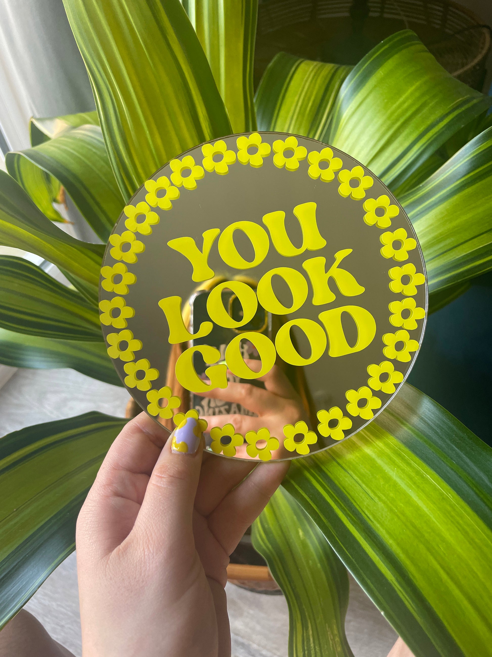 You Look Good Disc Mirror - PrintedWeird
