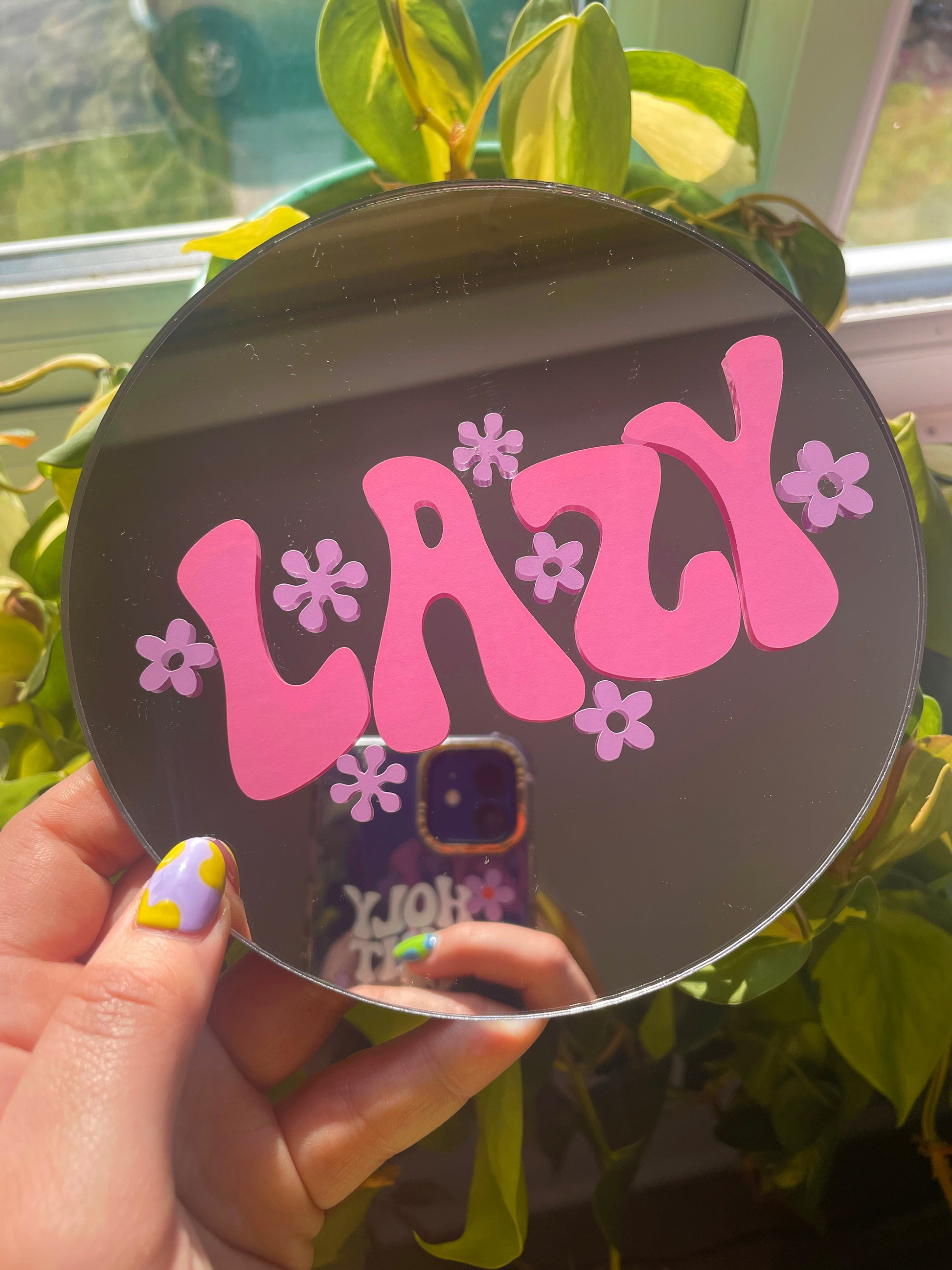 Lazy Disc Mirror - PrintedWeird