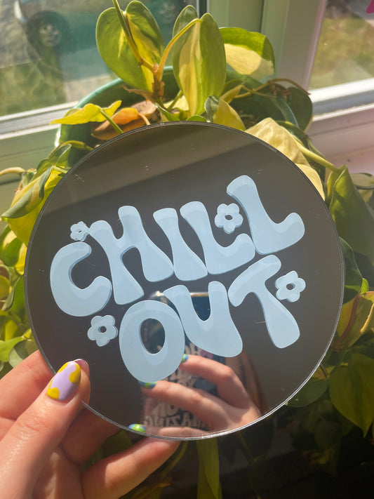 Chill Out Disc Mirror - PrintedWeird