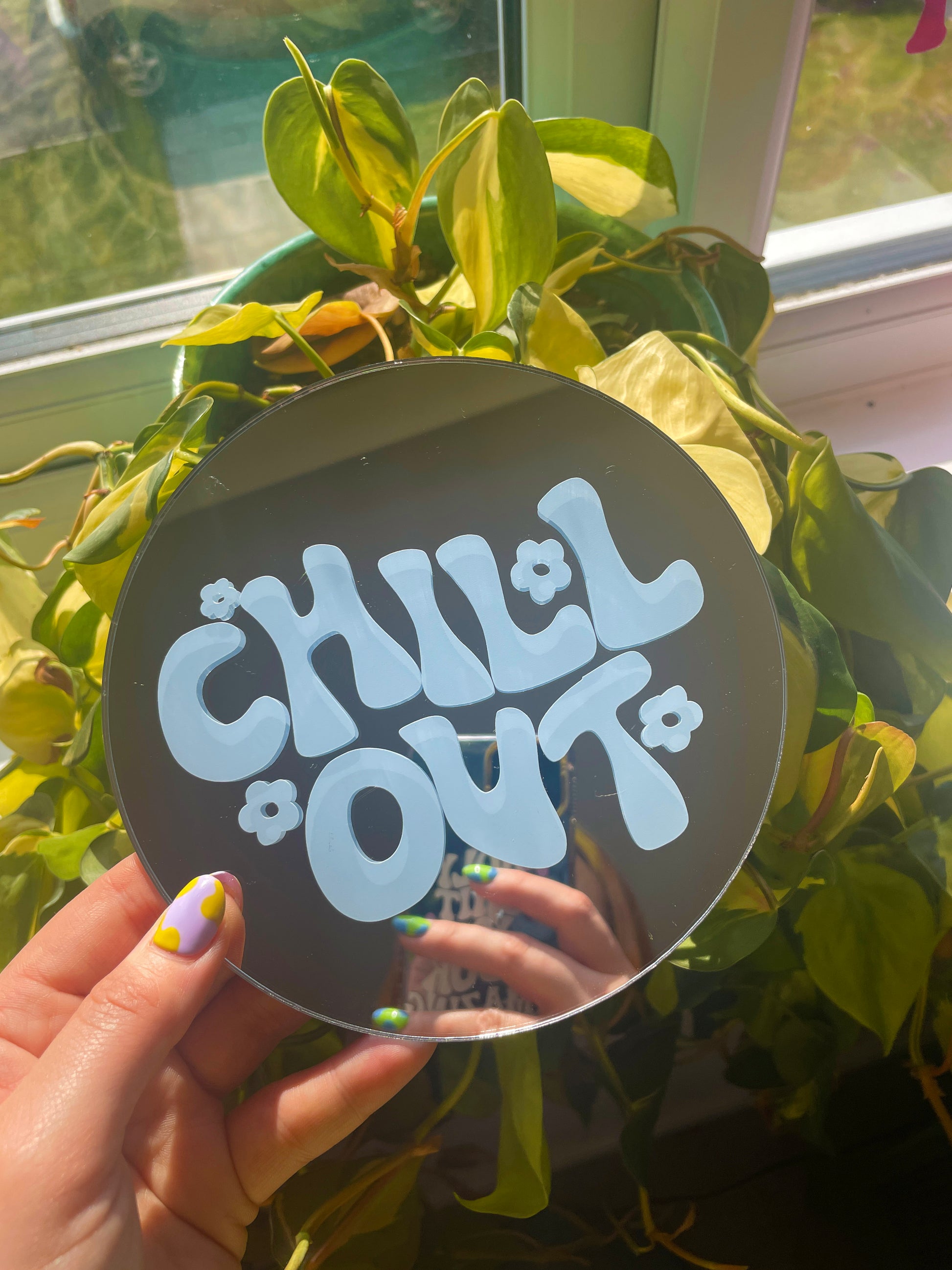 Chill Out Disc Mirror - PrintedWeird