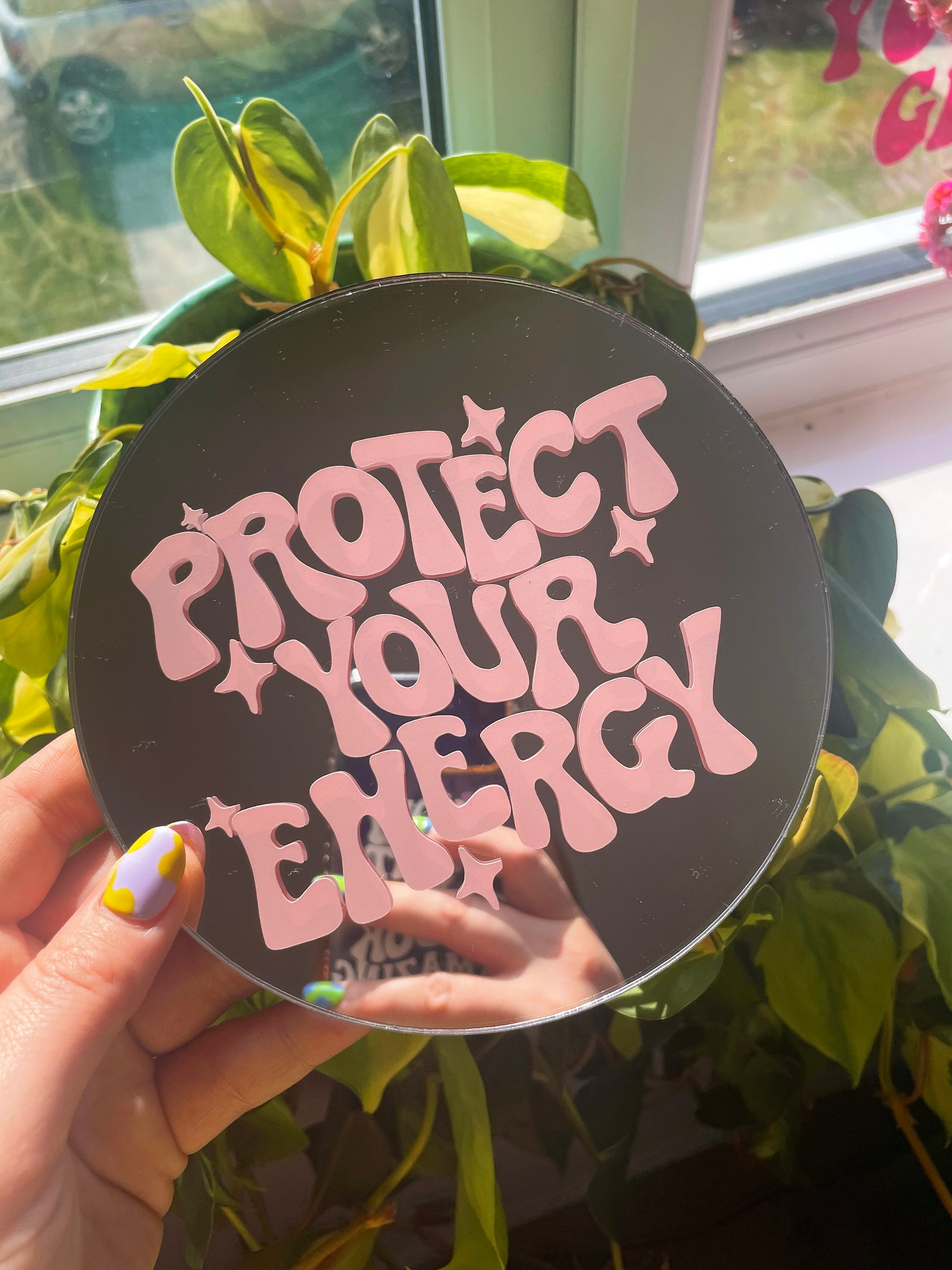 Protect Your Energy Disc Mirror - PrintedWeird