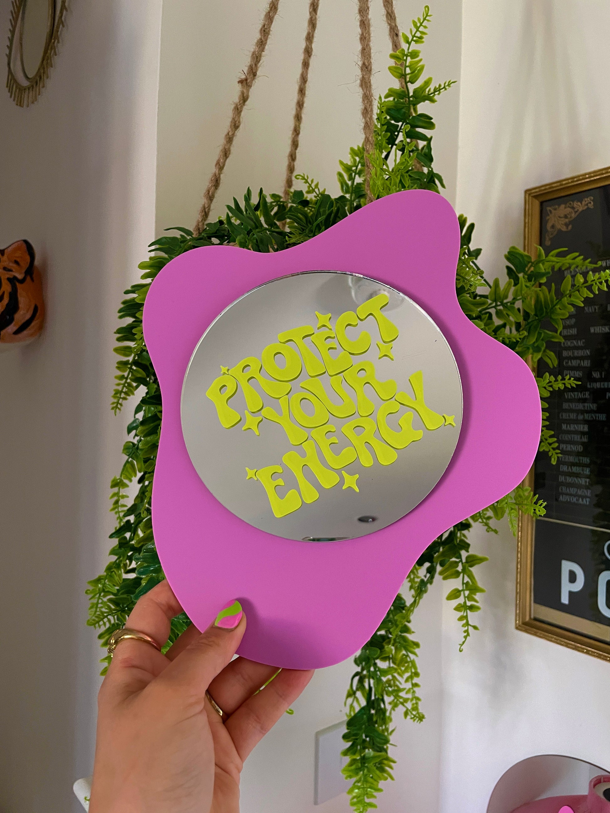 Grape Blob Mirror Frame - Mini Disc Mirror Not Included - PrintedWeird
