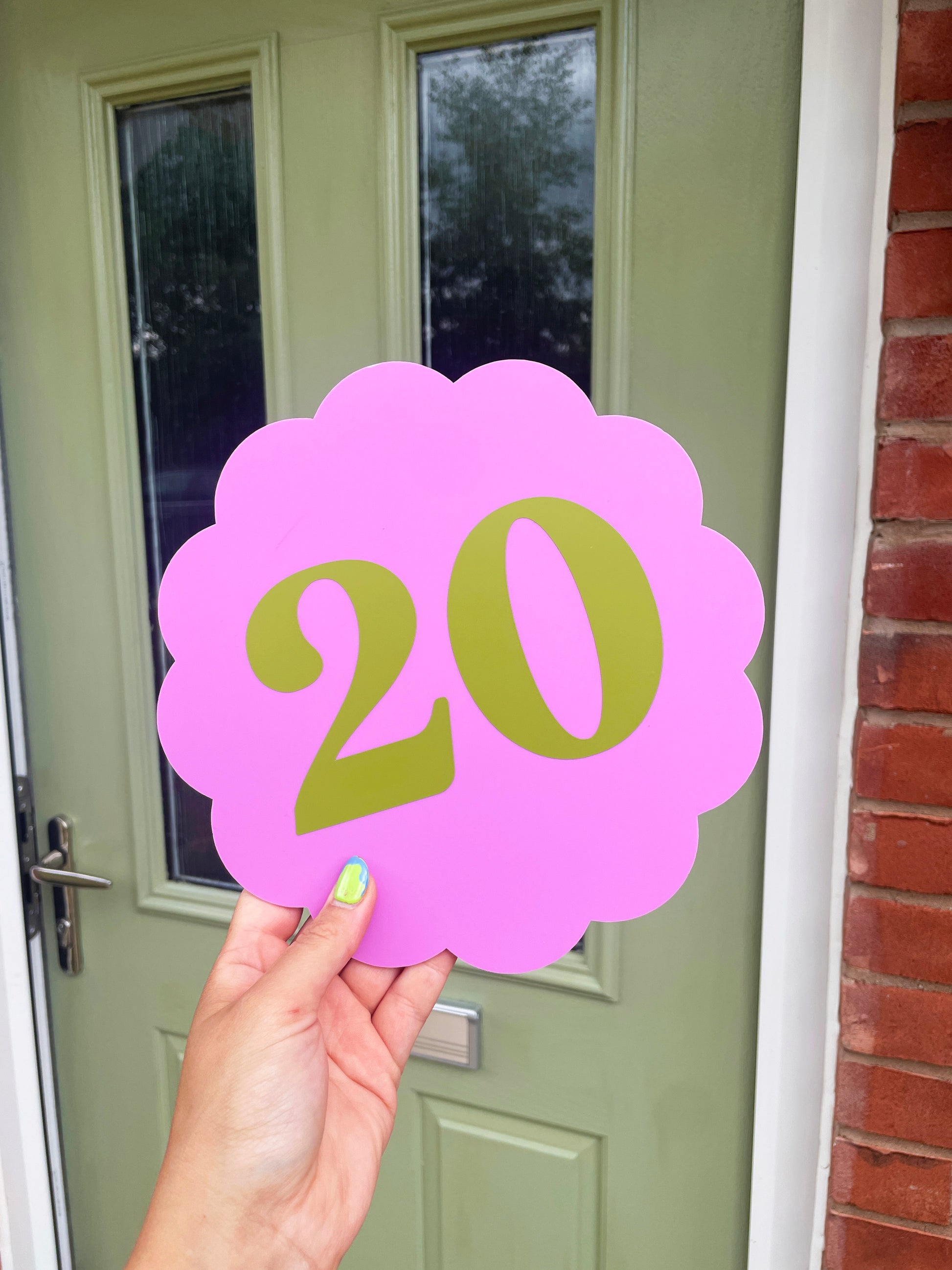 House Number Sign - Customise Colour & Number - PrintedWeird