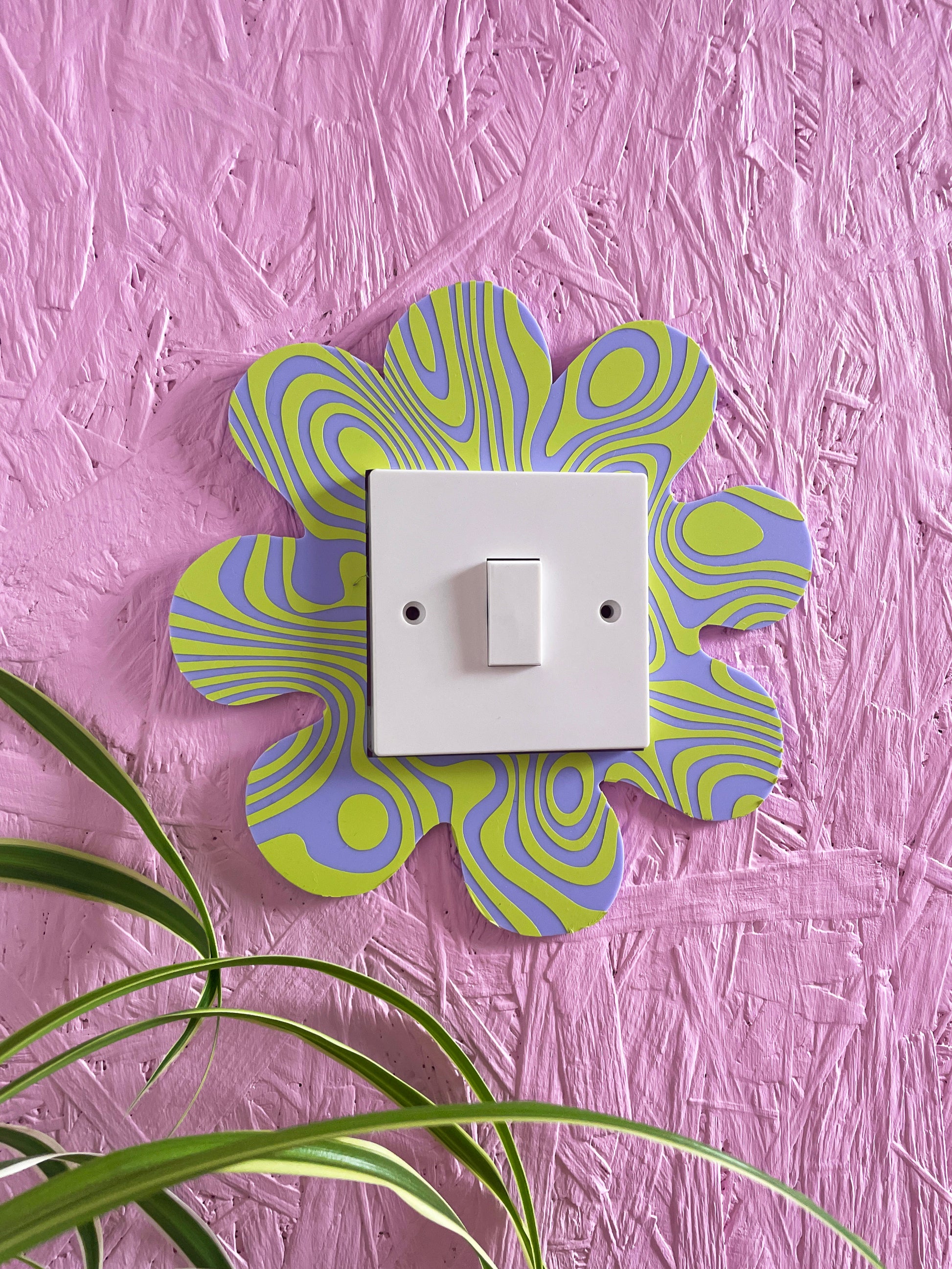 Tropical Psychedelic Wavy Light Switch Cover - PrintedWeird