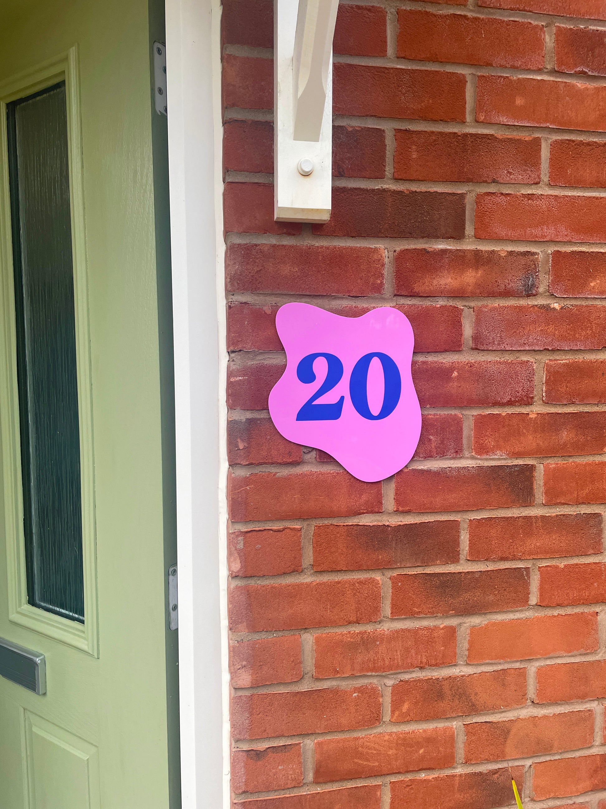 Blob House Number Sign - Customise Number Colour - PrintedWeird
