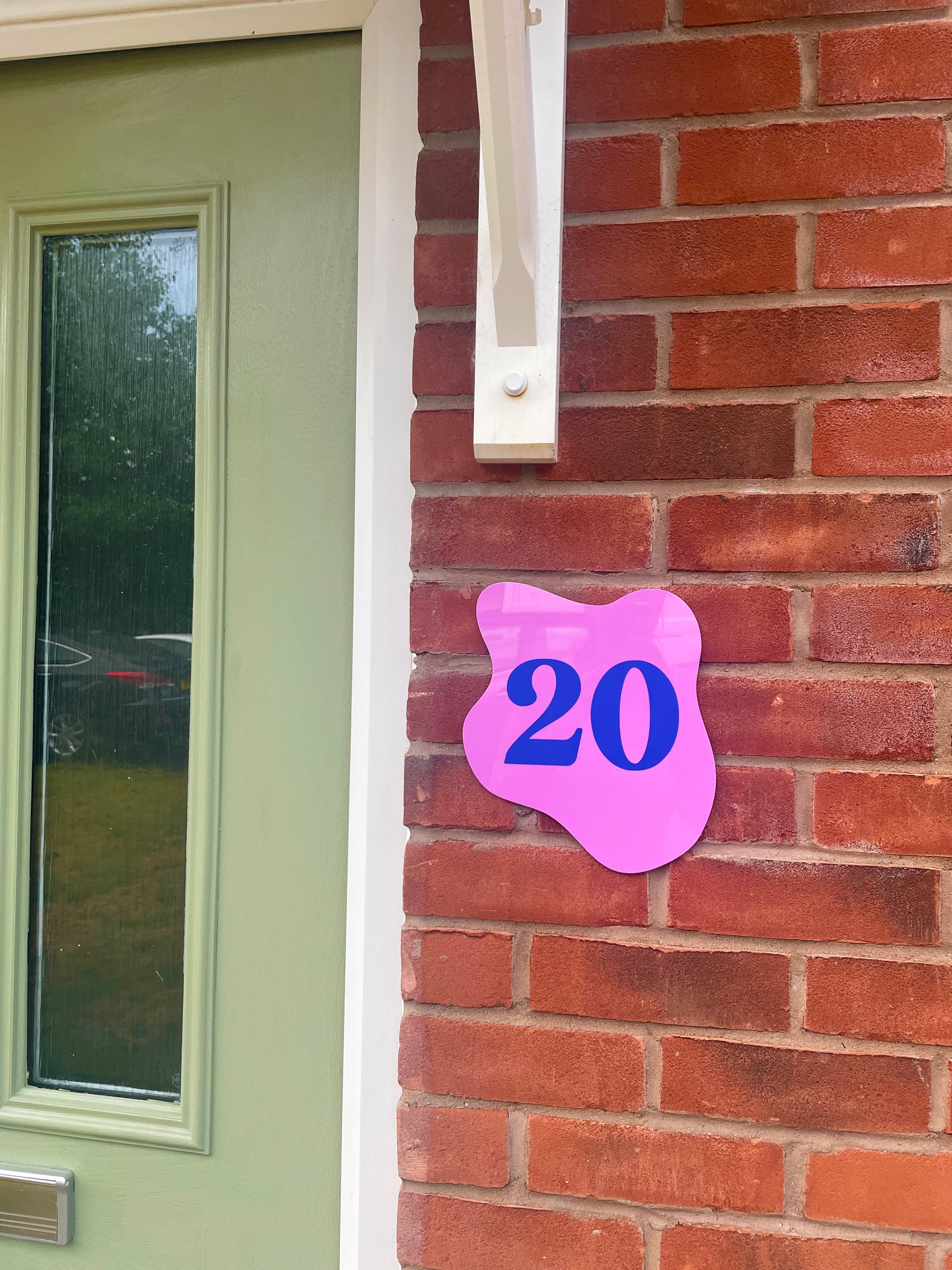 Blob House Number Sign - Customise Number Colour - PrintedWeird