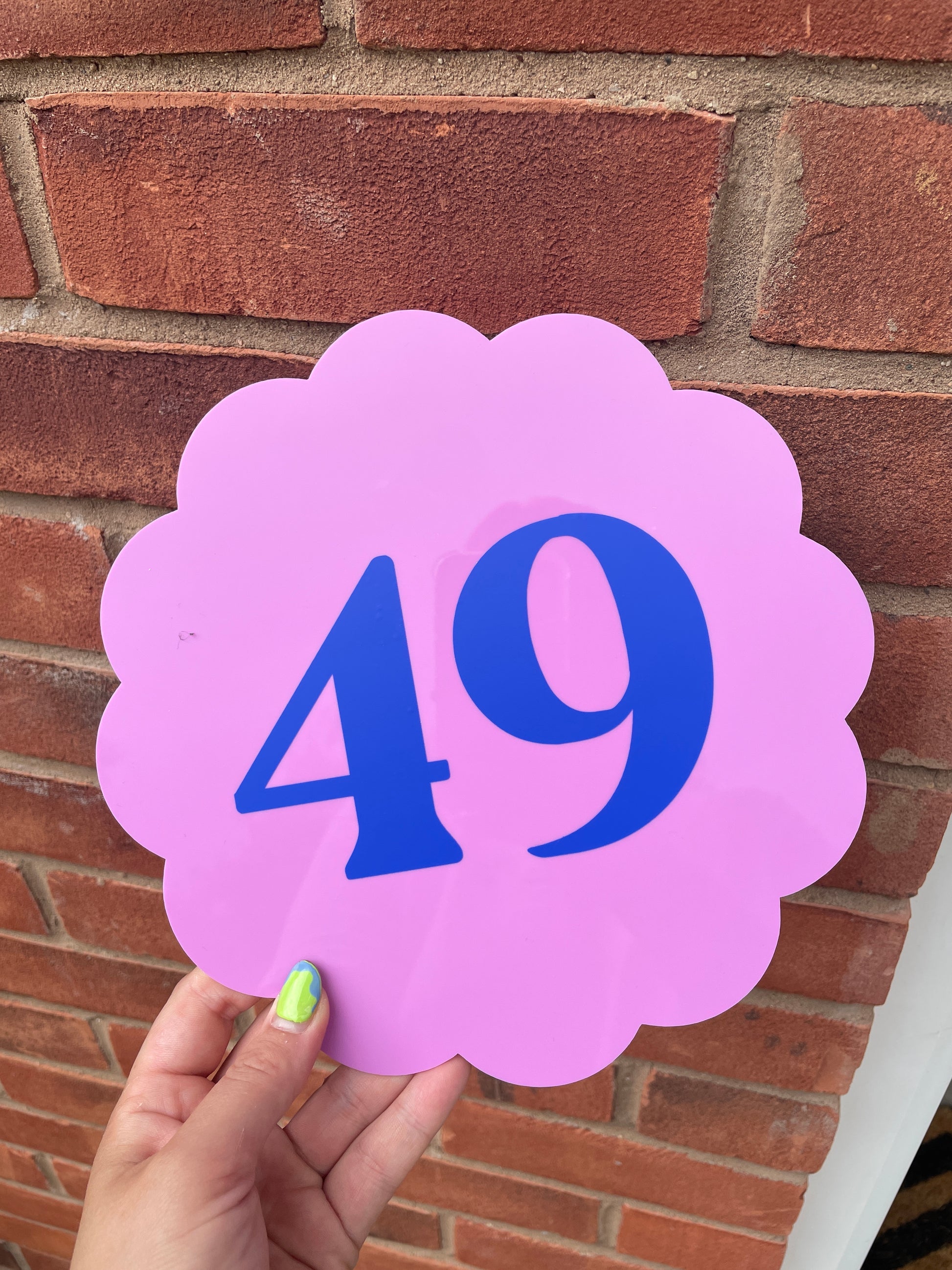 House Number Sign - Customise Colour & Number - PrintedWeird