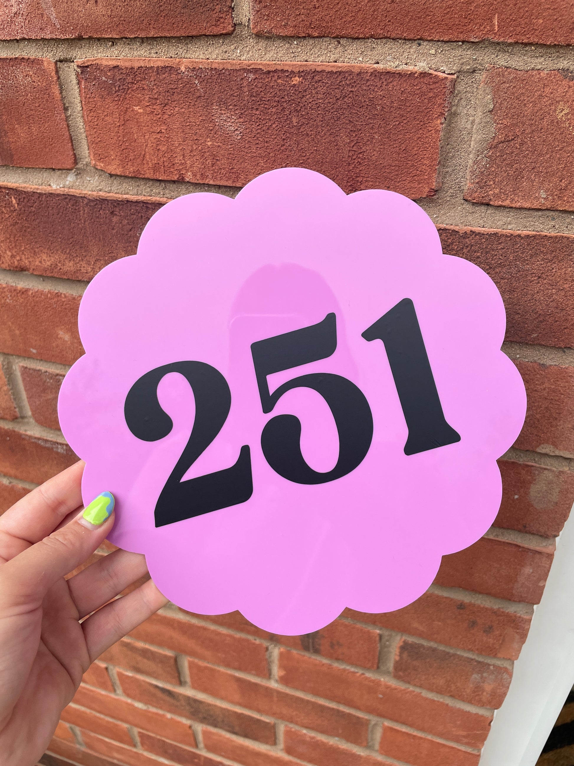 House Number Sign - Customise Colour & Number - PrintedWeird