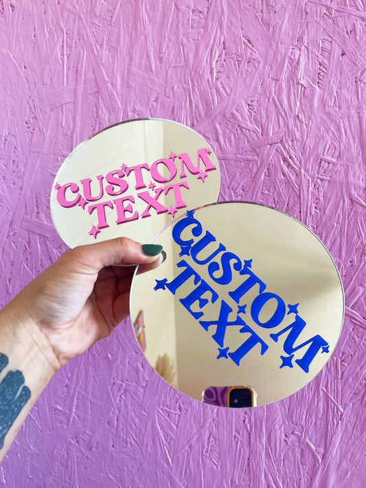 Custom Mini Disc Mirror - PrintedWeird