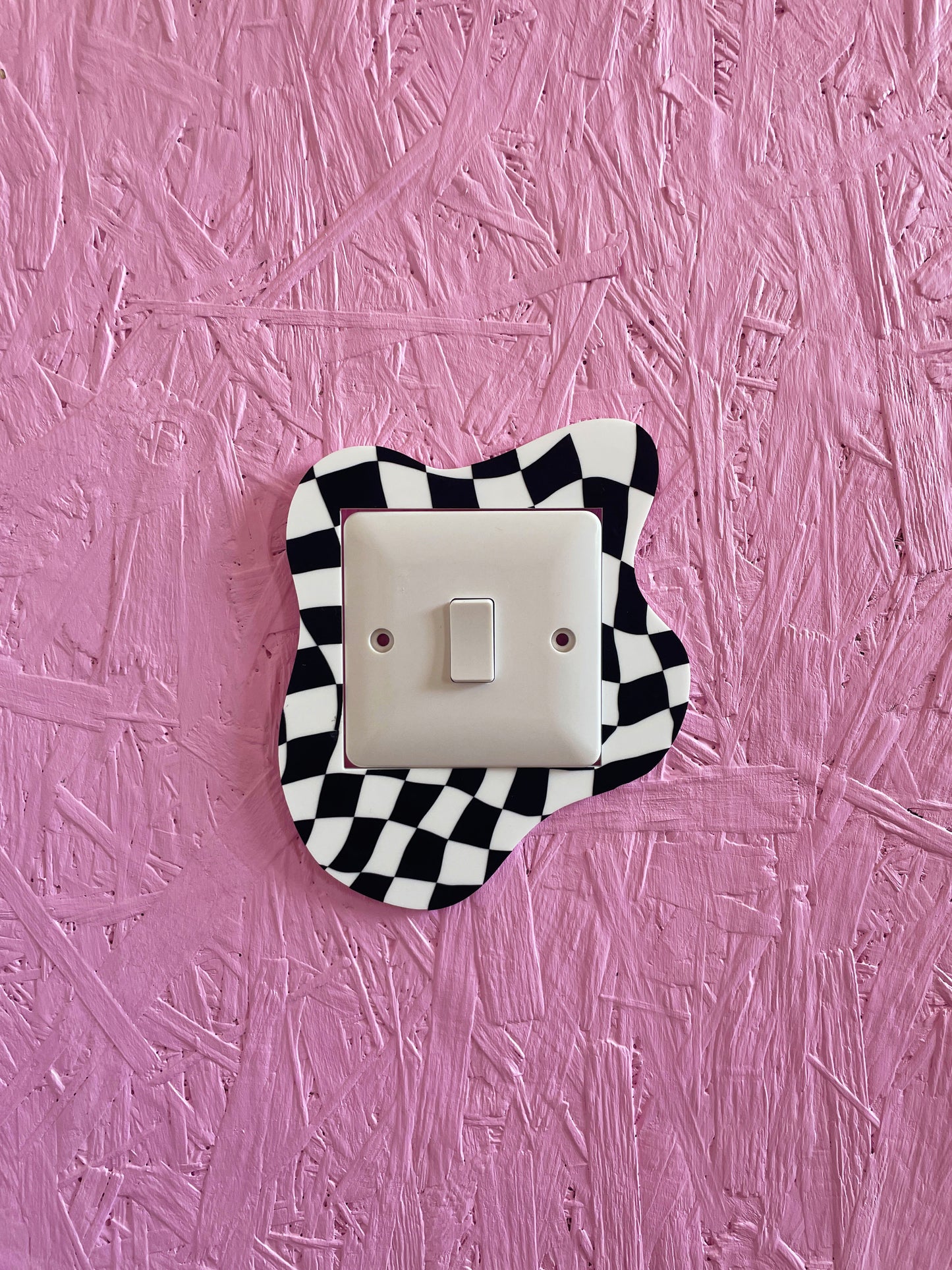 Black & White Checkerboard Light Switch Cover - PrintedWeird