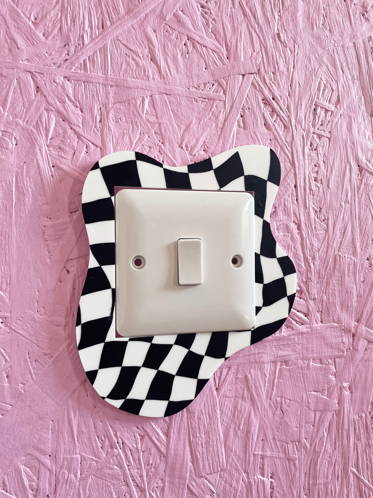 Black & White Checkerboard Light Switch Cover - PrintedWeird