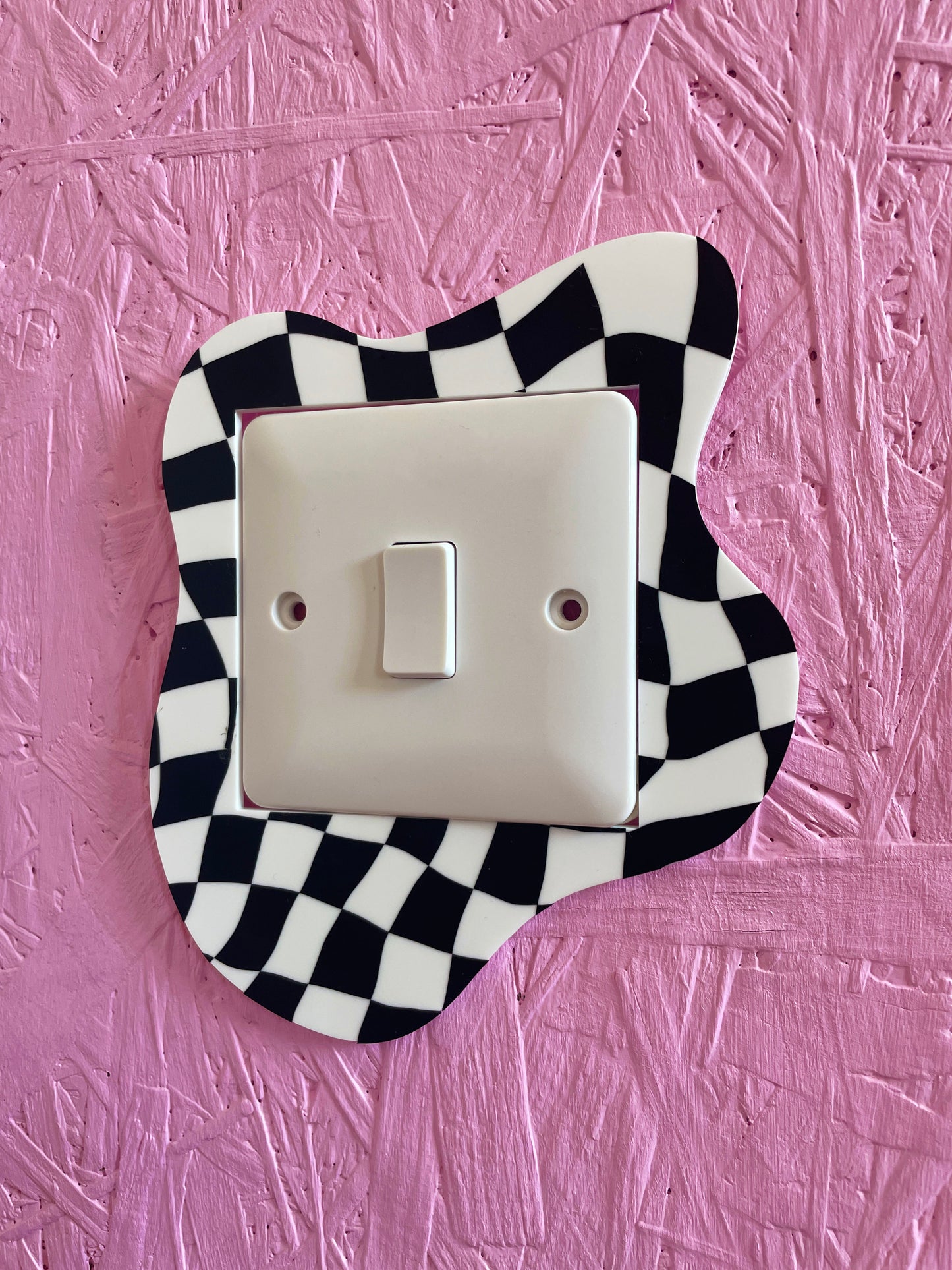 Black & White Checkerboard Light Switch Cover - PrintedWeird