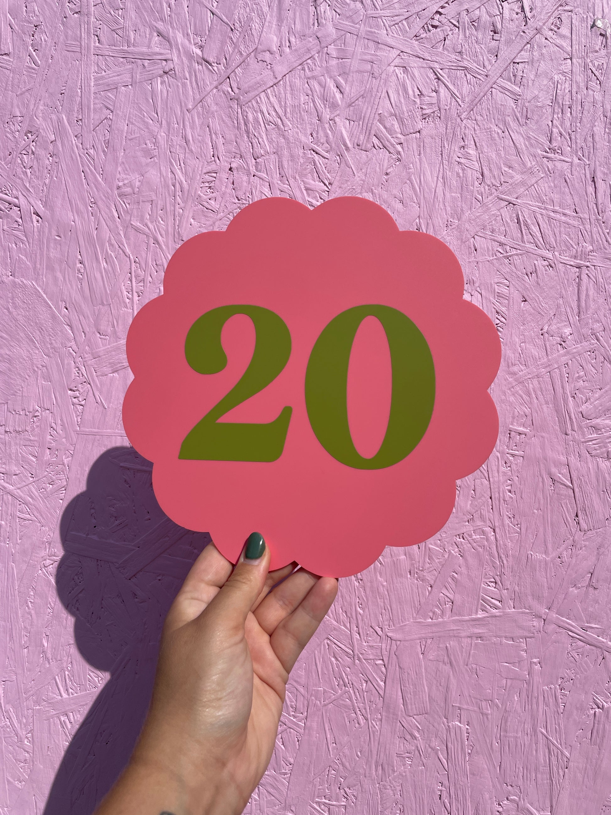 Raspberry House Number Sign - Customise Number Colour - PrintedWeird