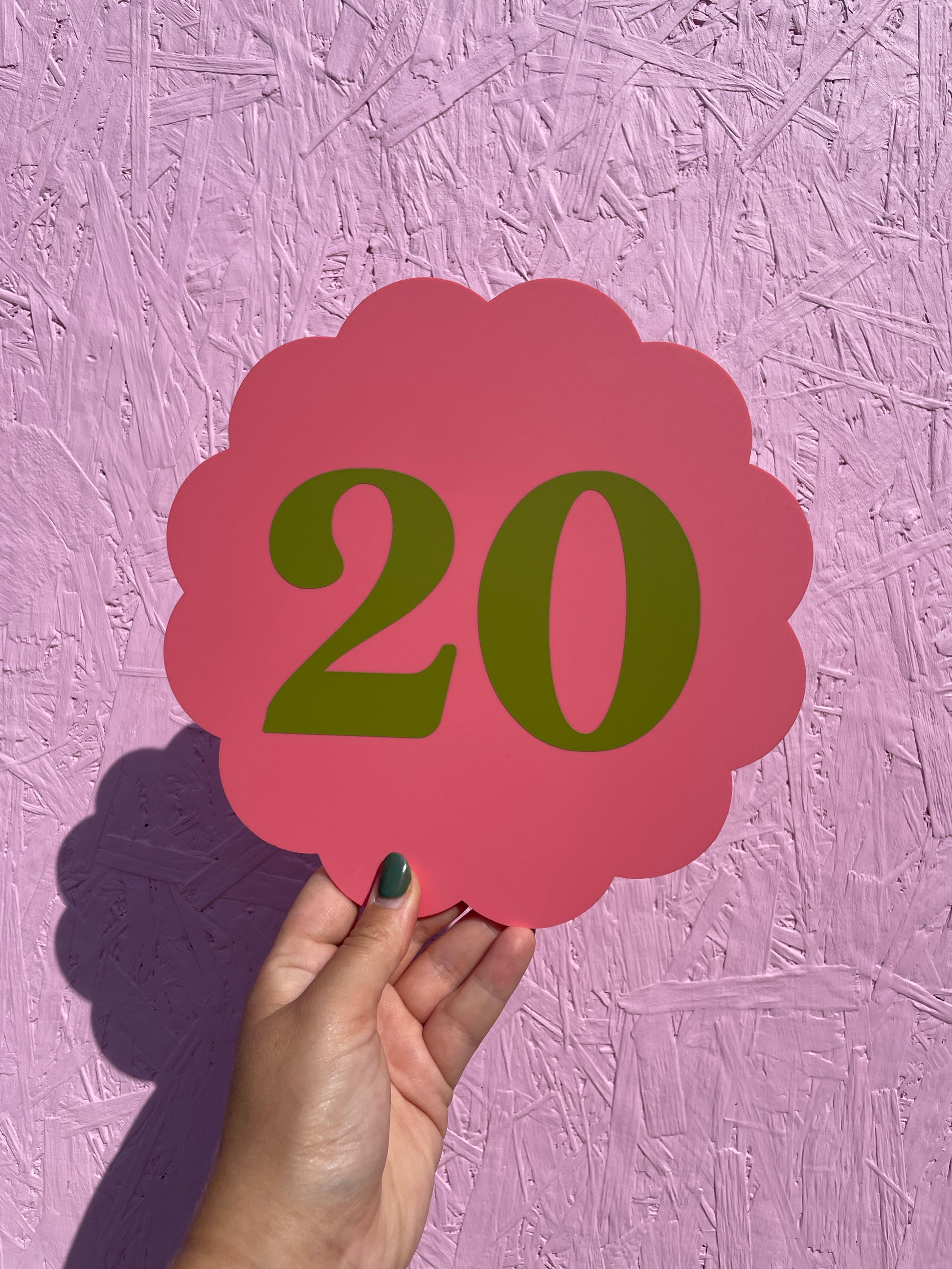 Raspberry House Number Sign - Customise Number Colour - PrintedWeird