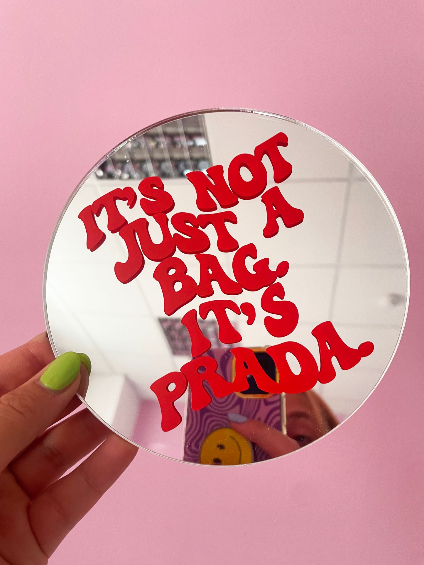 Custom Groovy Mini Disc Mirror - PrintedWeird