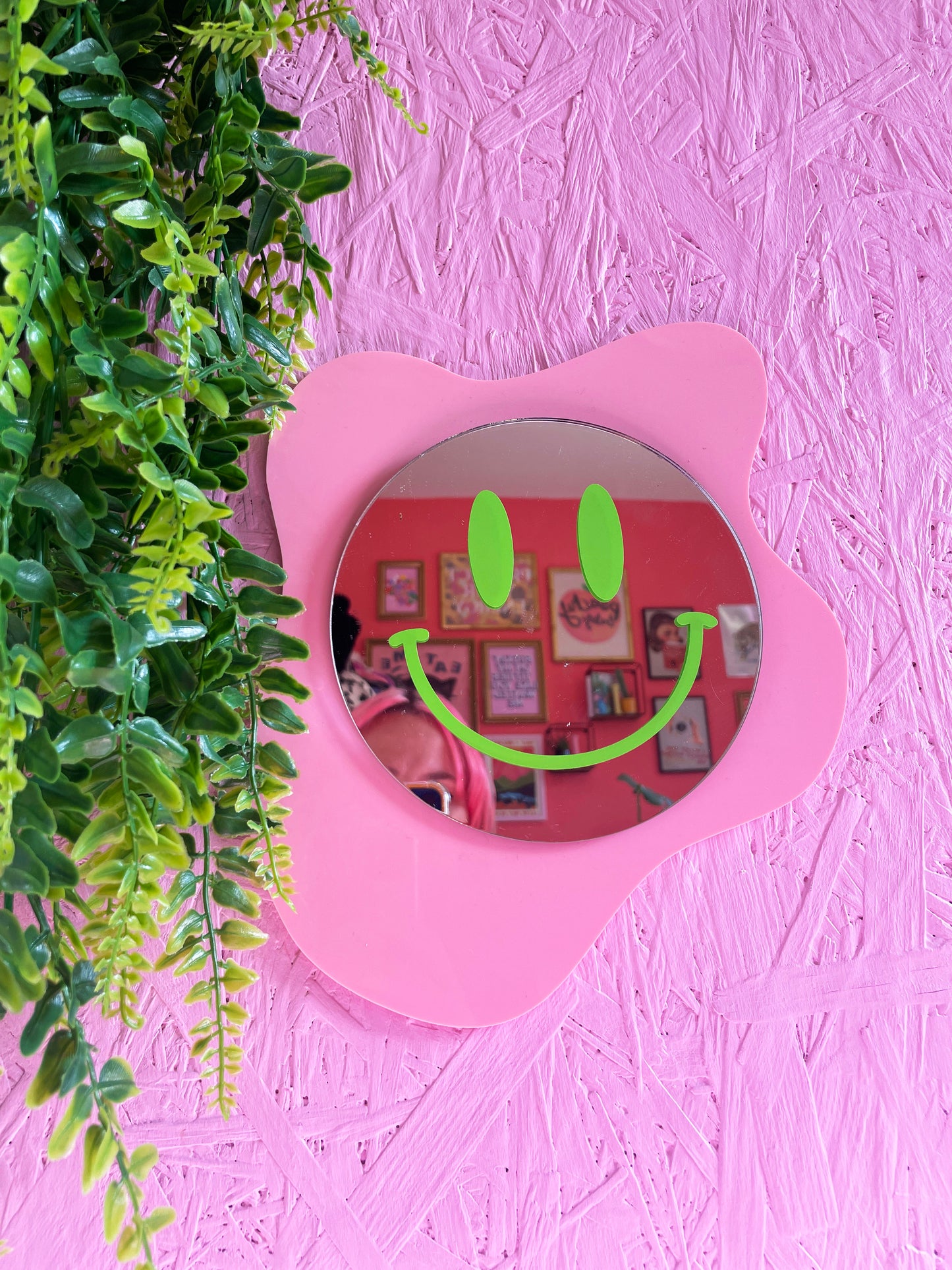 Baby Pink Blob Mirror Frame - Mini Mirror Not Included - PrintedWeird