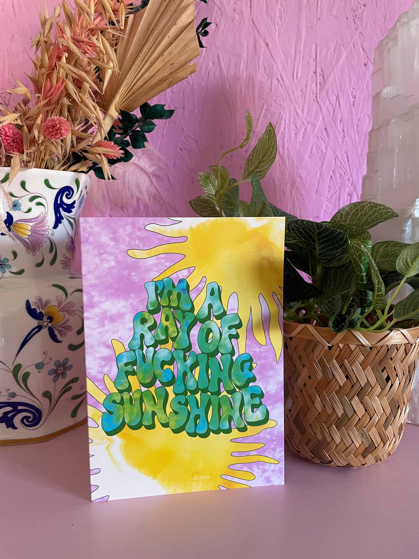 Ray Of Fucking Sunshine Greeting Card - PrintedWeird