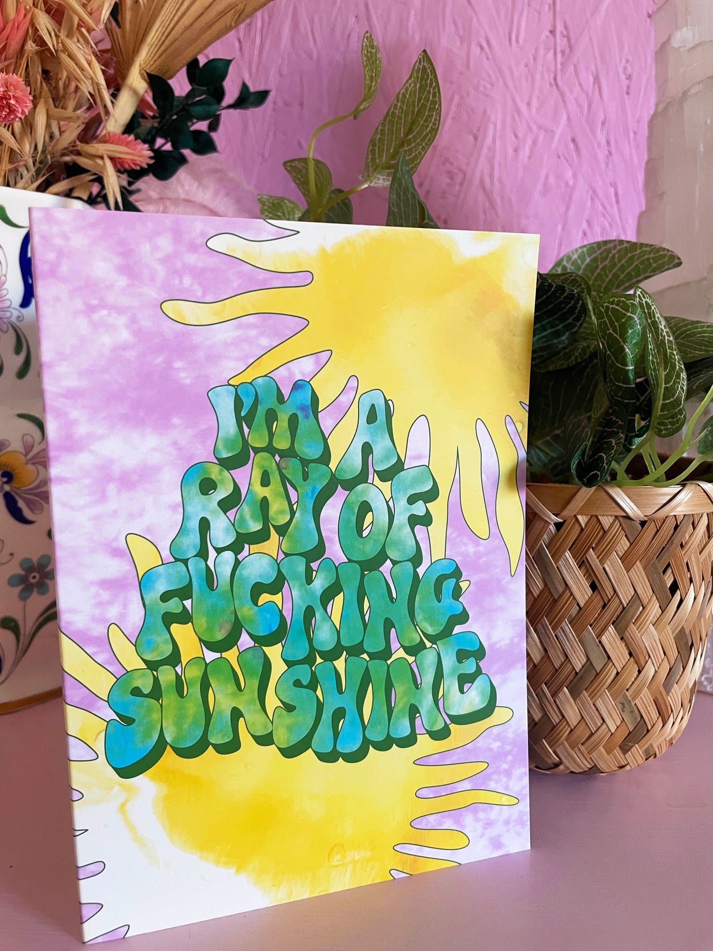 Ray Of Fucking Sunshine Greeting Card - PrintedWeird