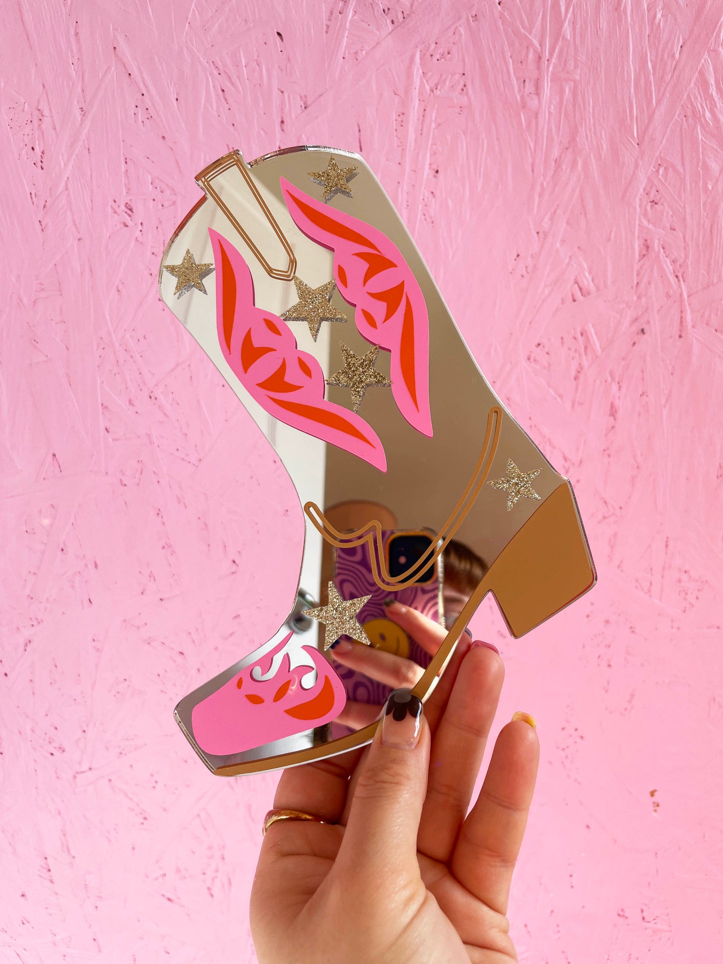 Rootin' Tootin' Cowboy Boot Mini Mirror