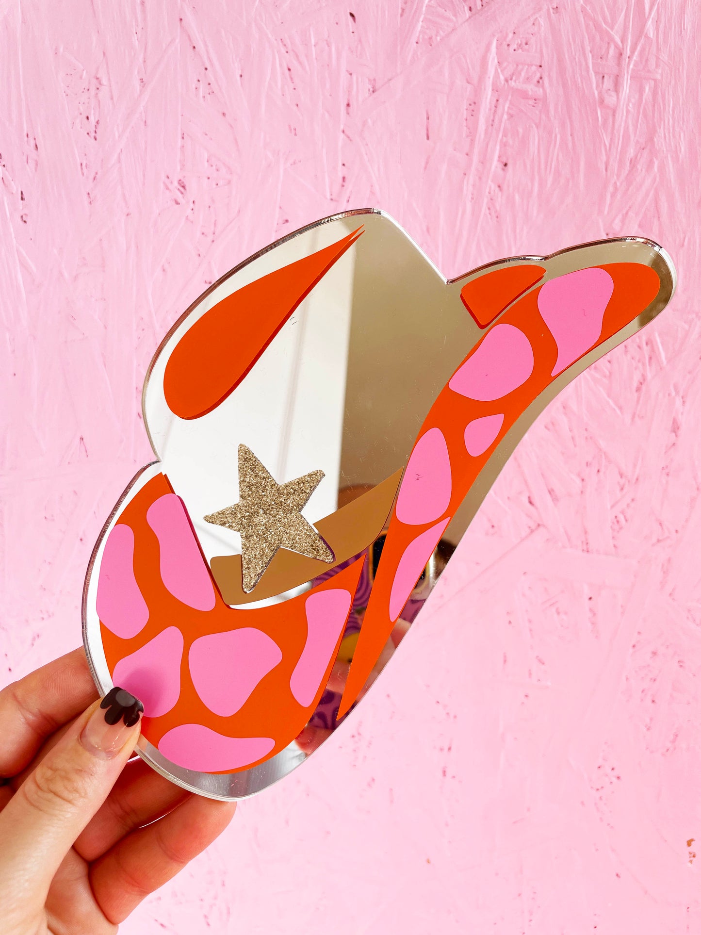 Rootin' Tootin Cowgirl Hat Mini Mirror