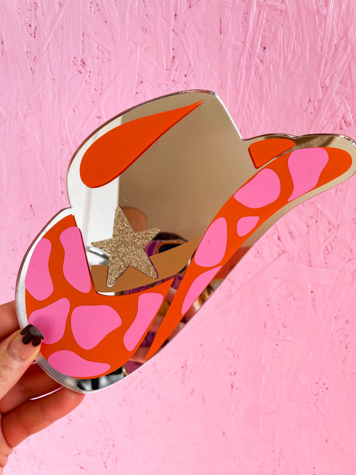 Rootin' Tootin Cowgirl Hat Mini Mirror