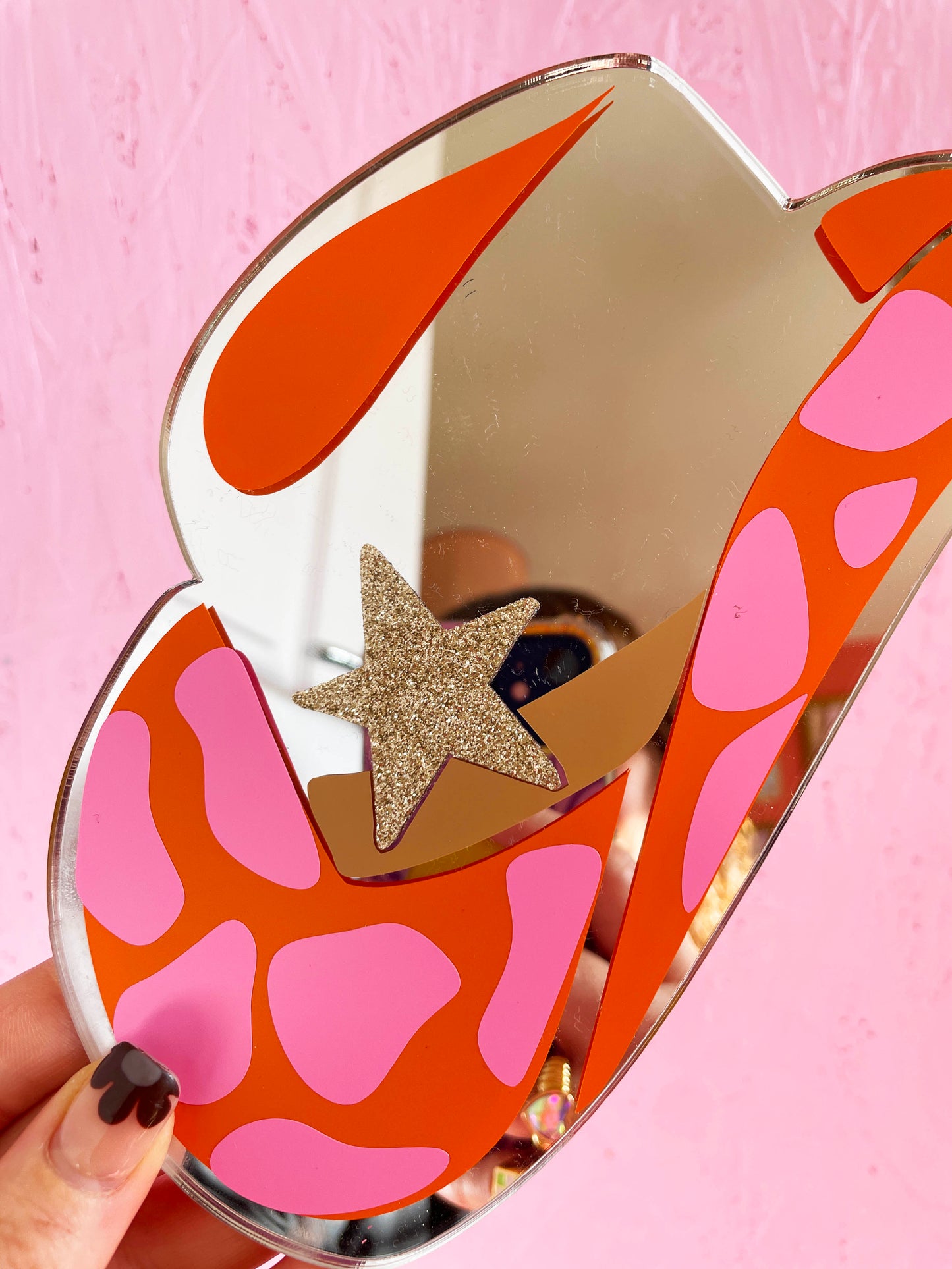 Rootin' Tootin Cowgirl Hat Mini Mirror