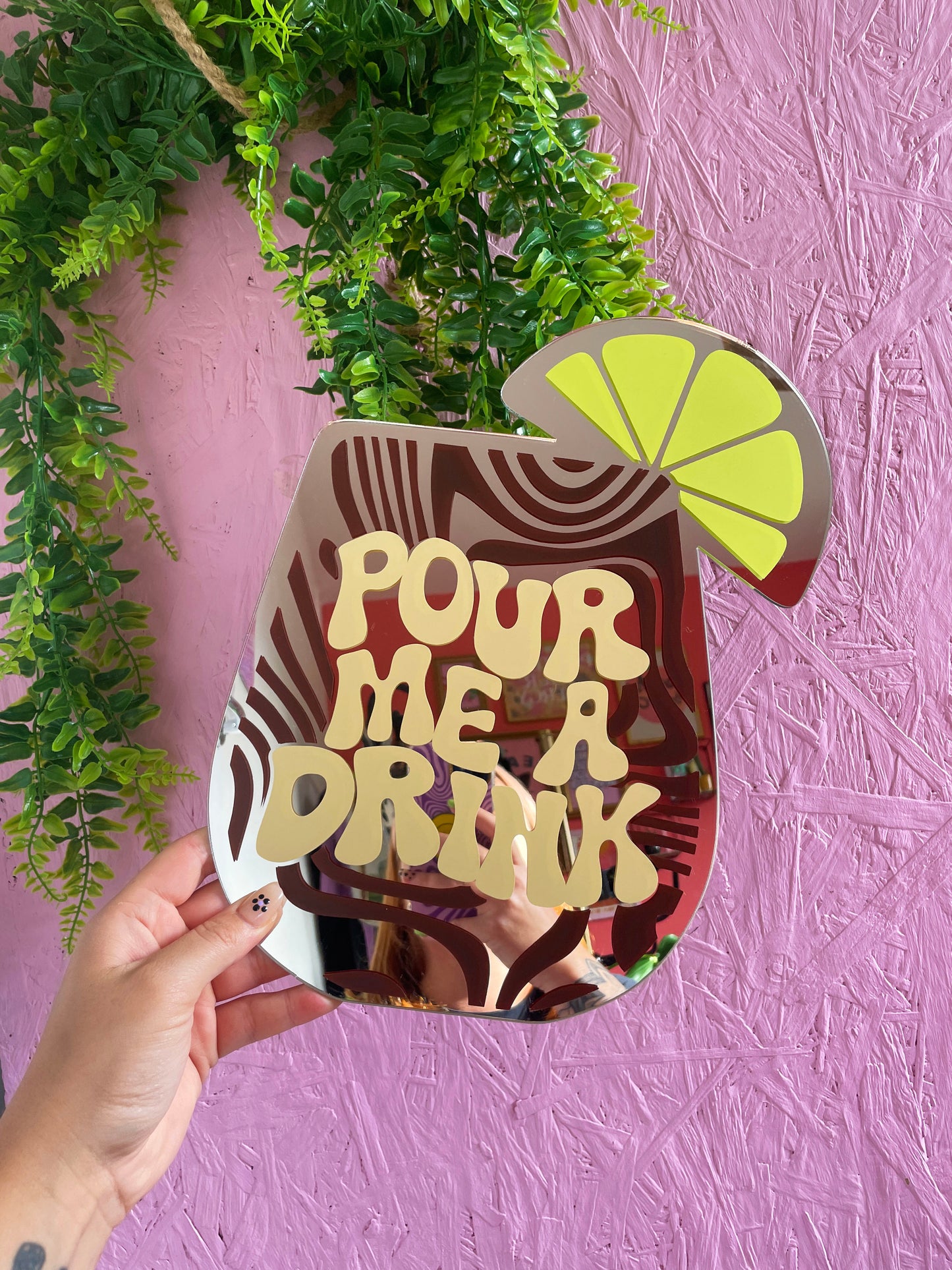 Pour Me A Drink Cocktail Mirror - PrintedWeird