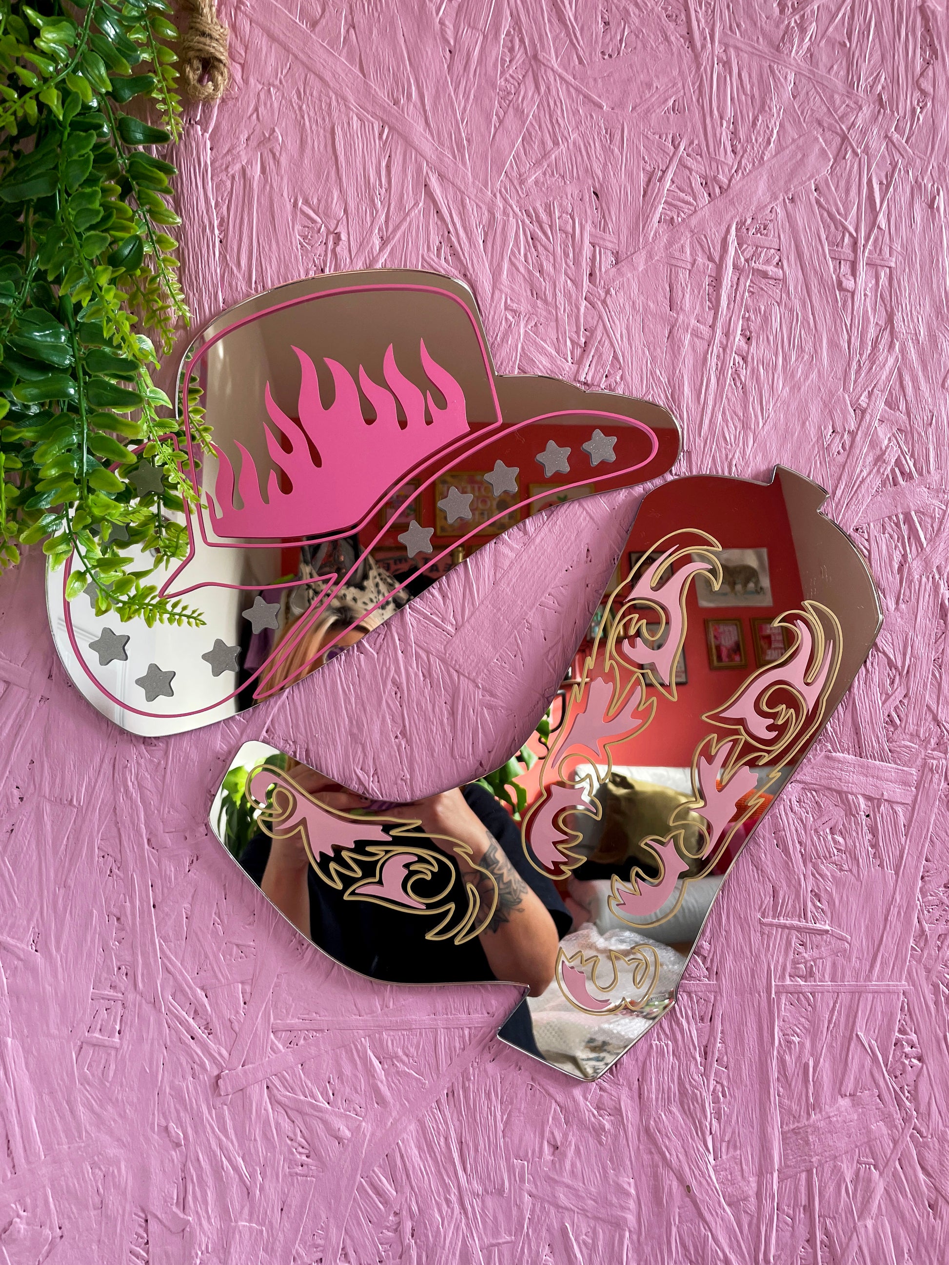 Retro Cowboy Boot Mirror - PrintedWeird