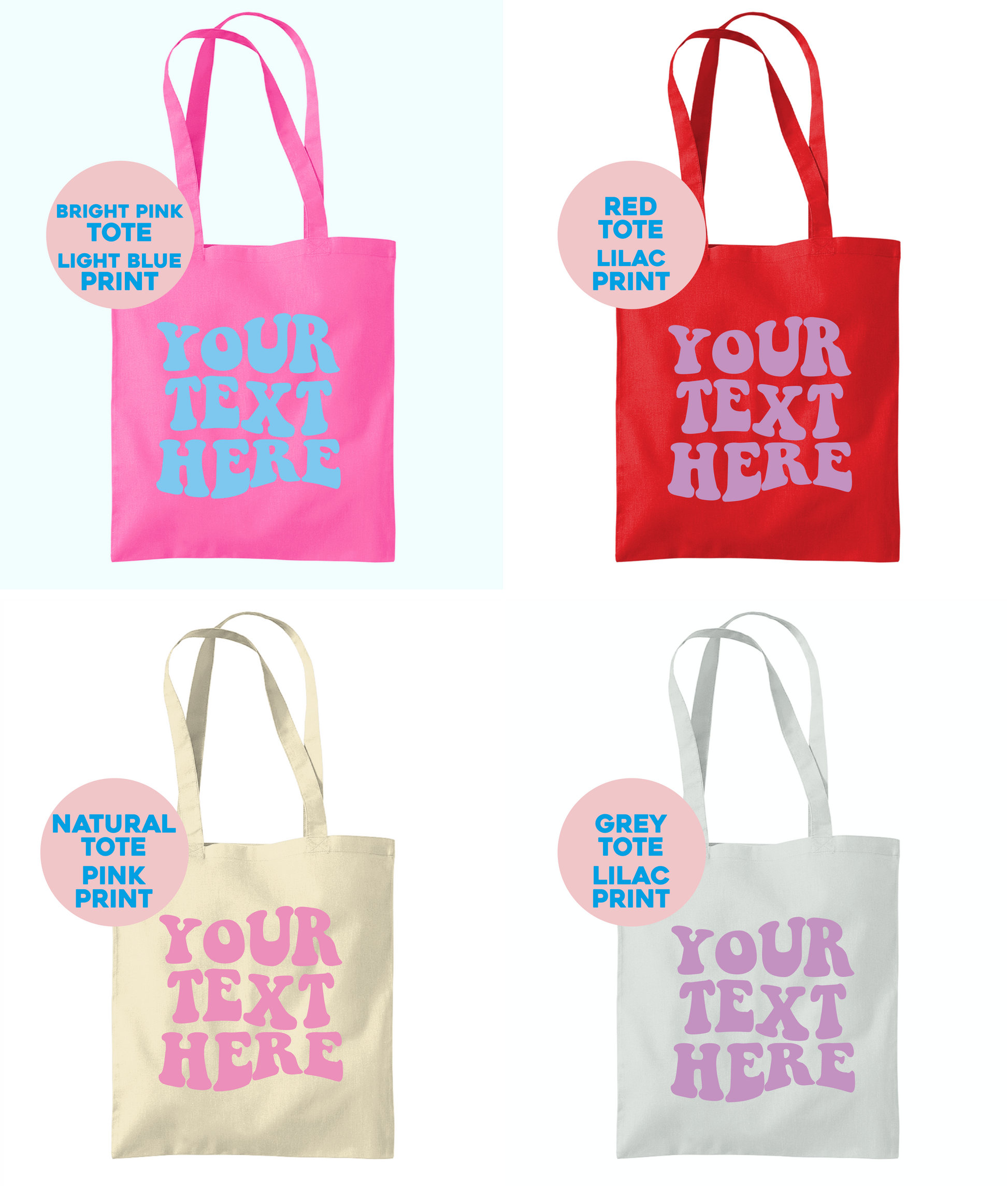 Custom Retro Text Tote Bag - PrintedWeird