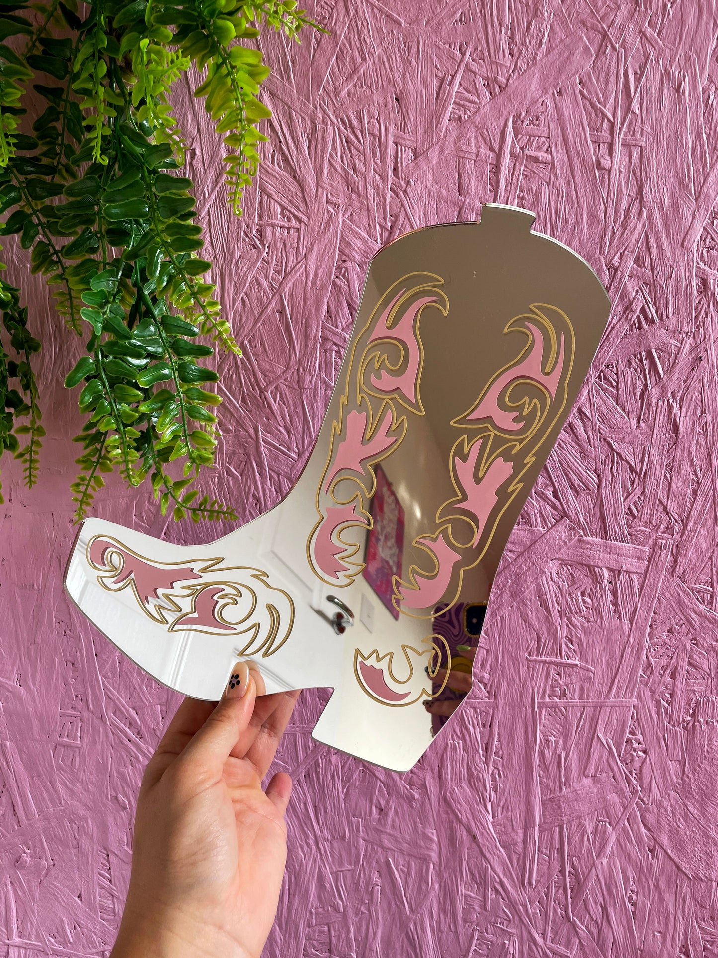 Retro Cowboy Boot Mirror - PrintedWeird