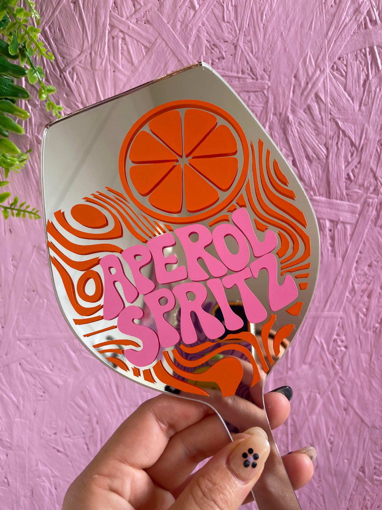 Aperol Spritz Cocktail Glass Mirror - PrintedWeird