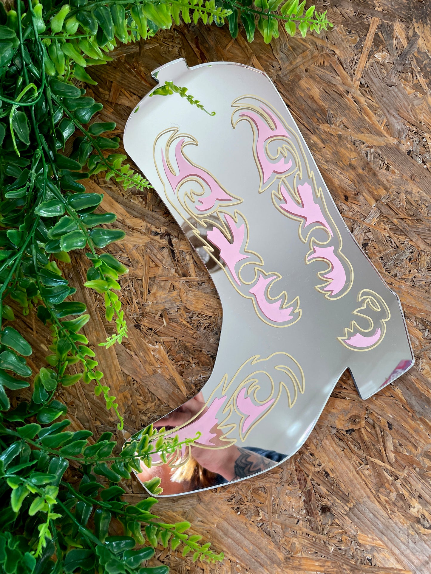 Retro Cowboy Boot Mirror - PrintedWeird