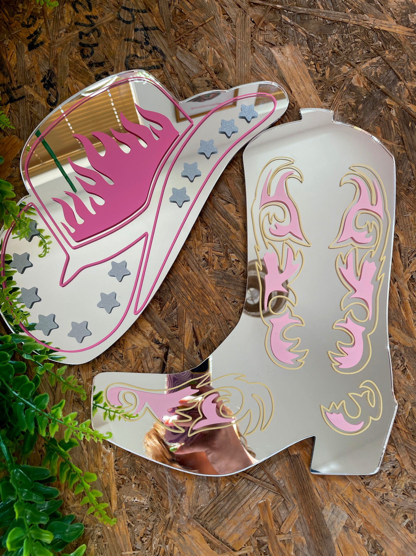 Retro Cowboy Boot Mirror - PrintedWeird