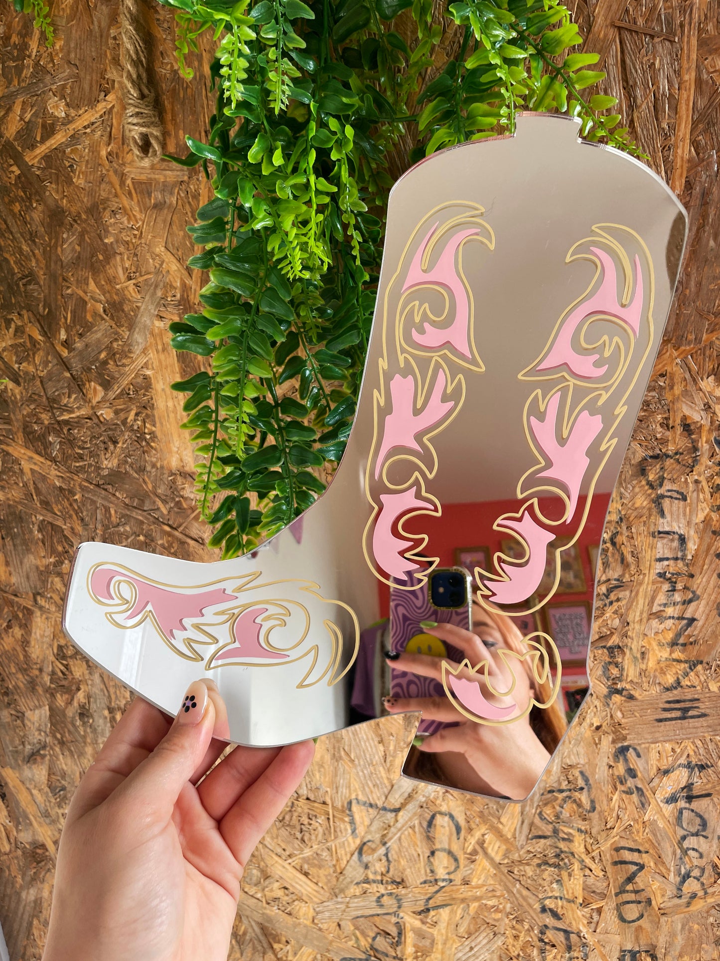 Retro Cowboy Boot Mirror - PrintedWeird