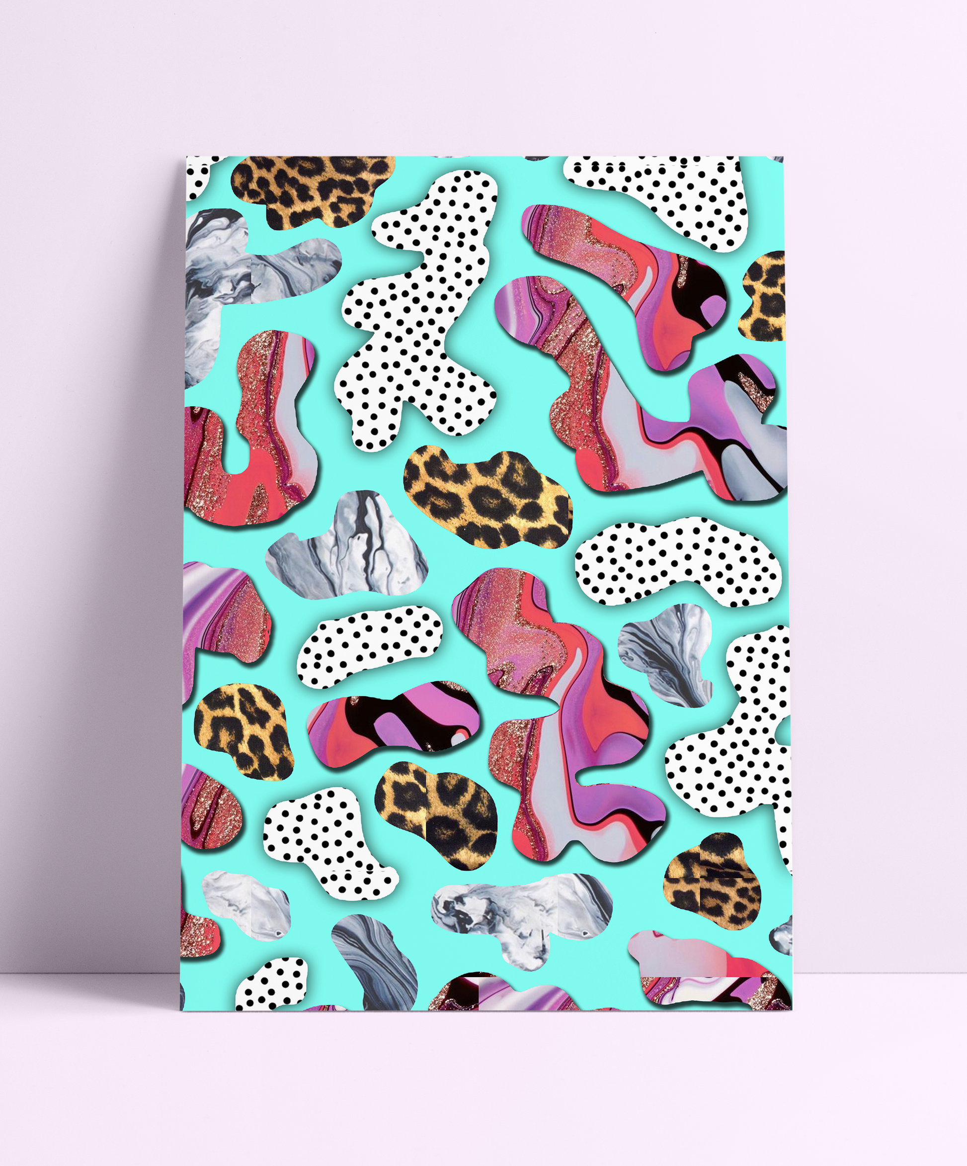 Mixed Pattern Leopard Wall Print - PrintedWeird