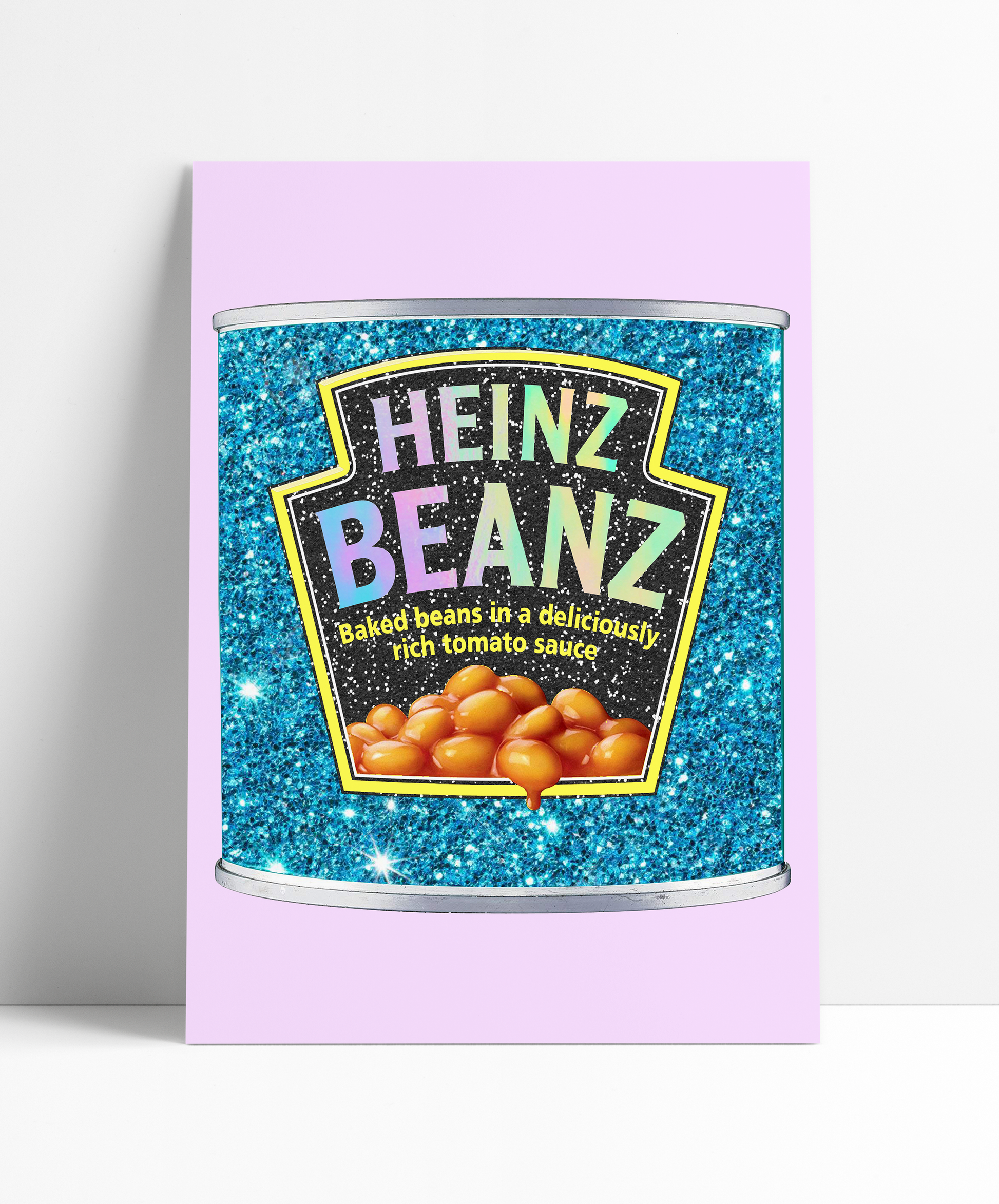 HEINZ BEANZ GLITTER Wall Print - PrintedWeird