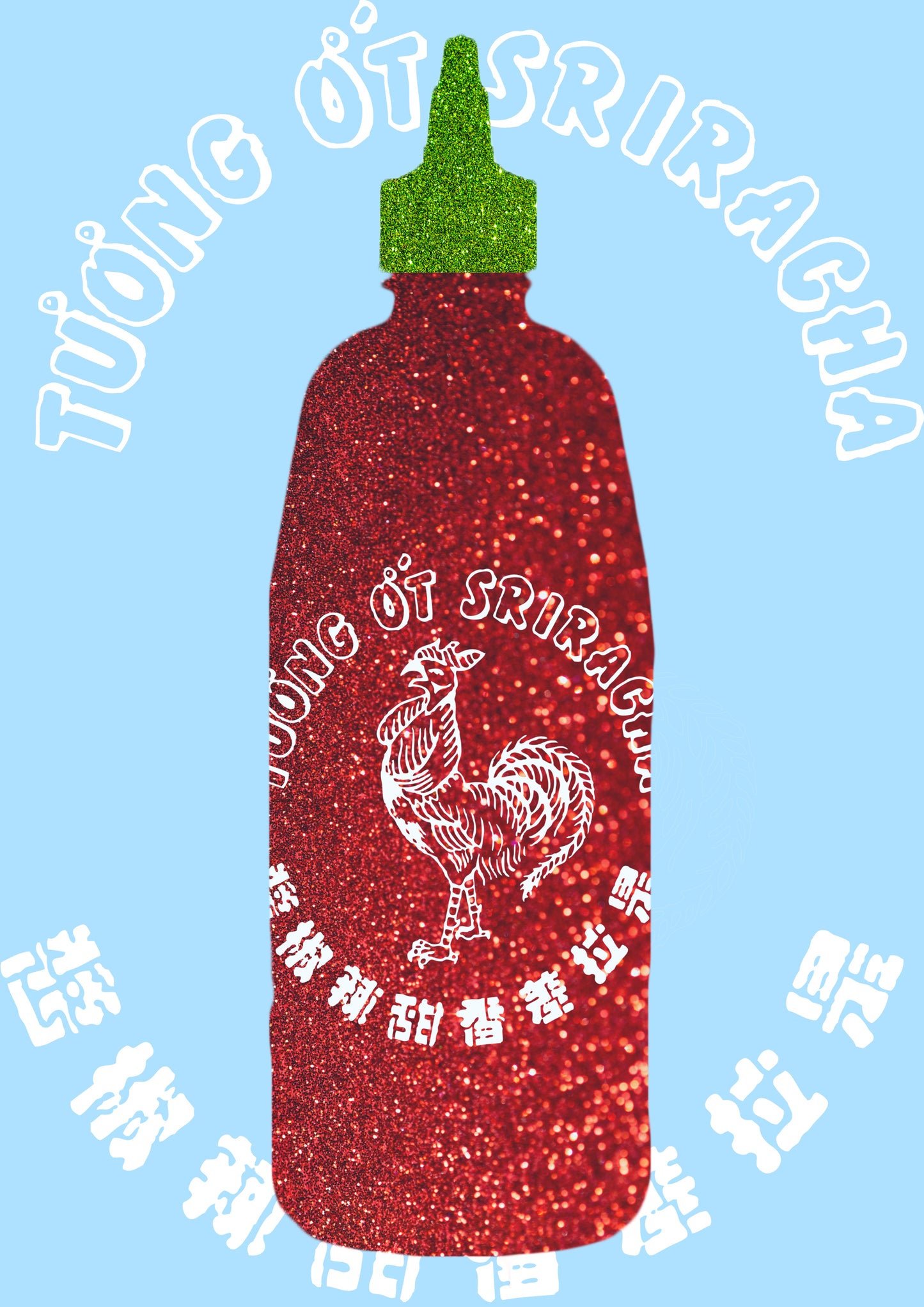 Sriracha Sauce Wall Print - PrintedWeird