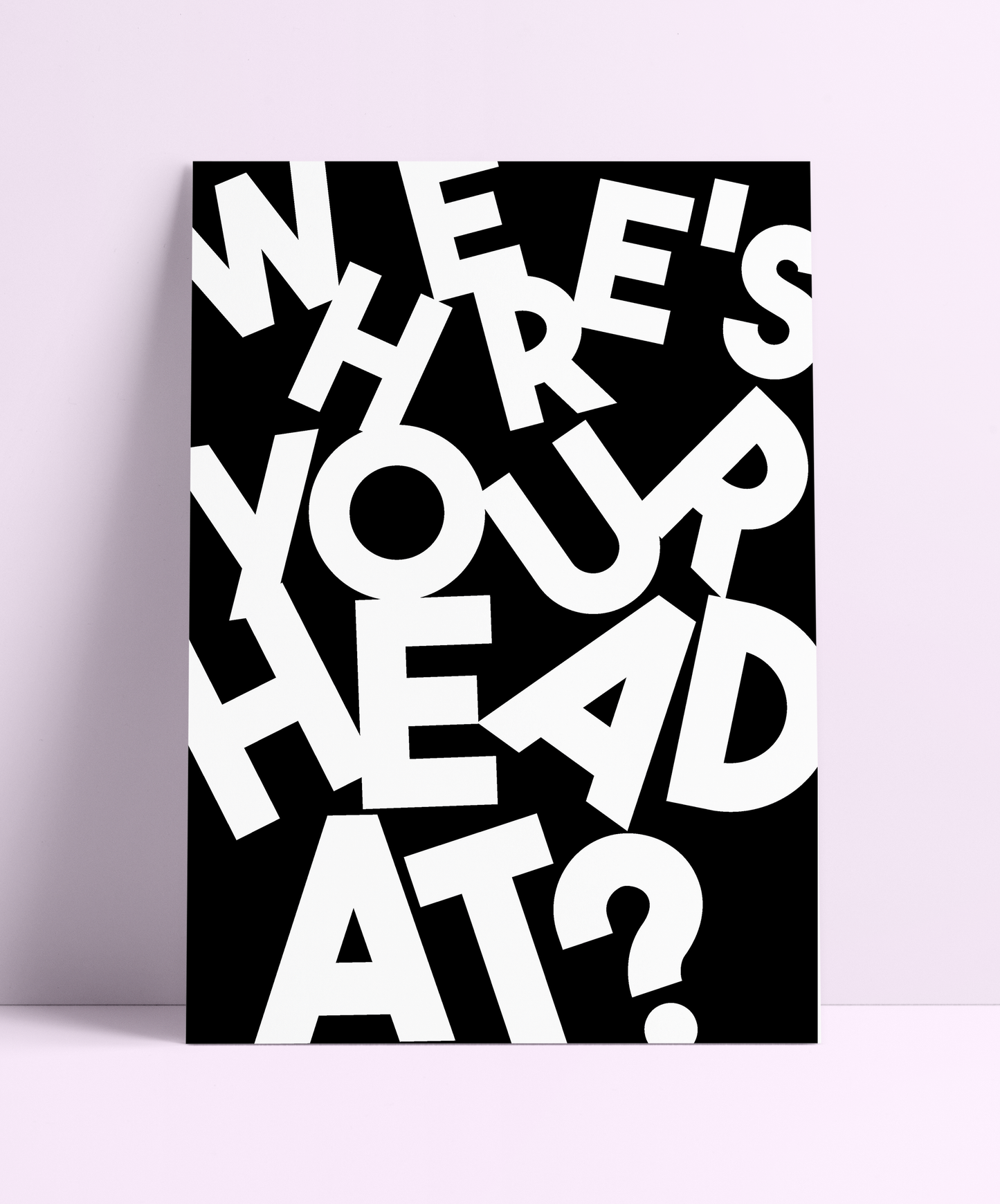 Where's Your Head At Wall Print - PrintedWeird