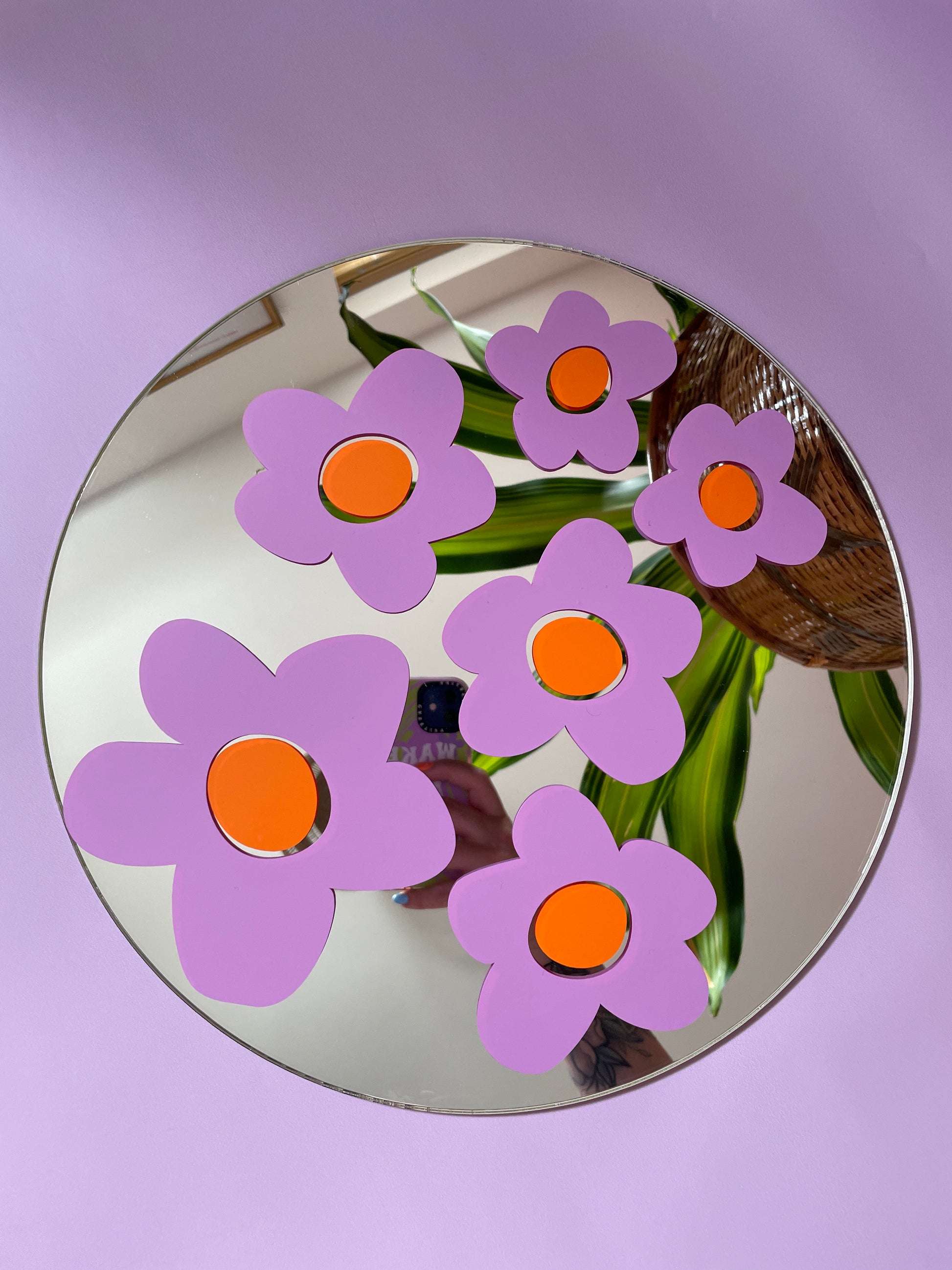 Ditzy Lilac Flower Bundle Pack Vinyl Stickers - PrintedWeird