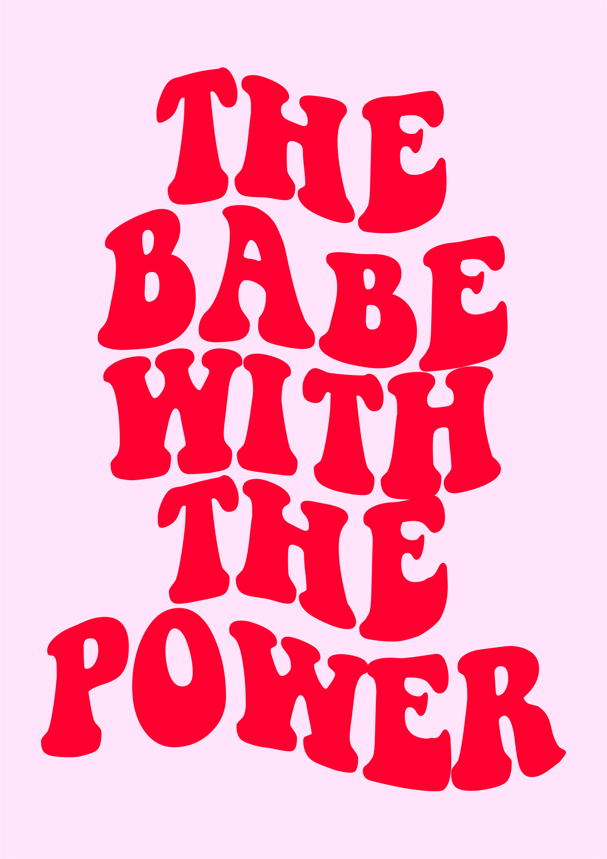 The Babe With The Power Retro Wall Print - PrintedWeird