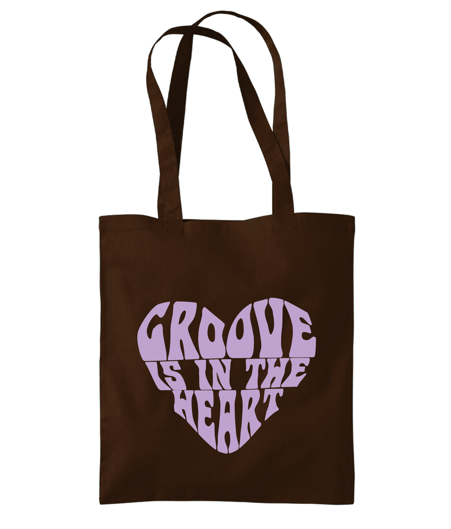 Groove Is In The Heart Brown/Lilac Tote Bag - PrintedWeird